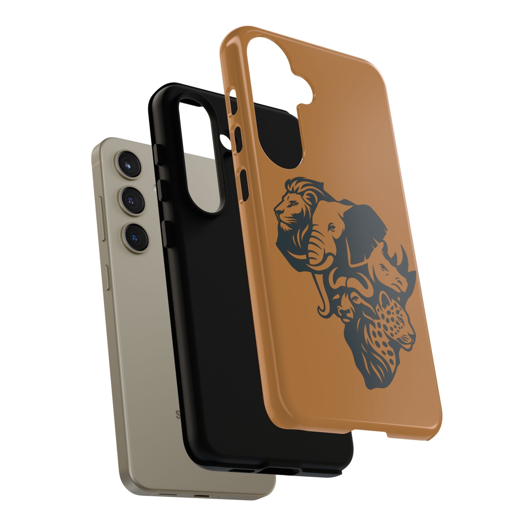 Big 5 African Phone Case, Wildlife Lover Gift, Tough Phone Cover, African Animal Design, Stylish Mobile Accessory