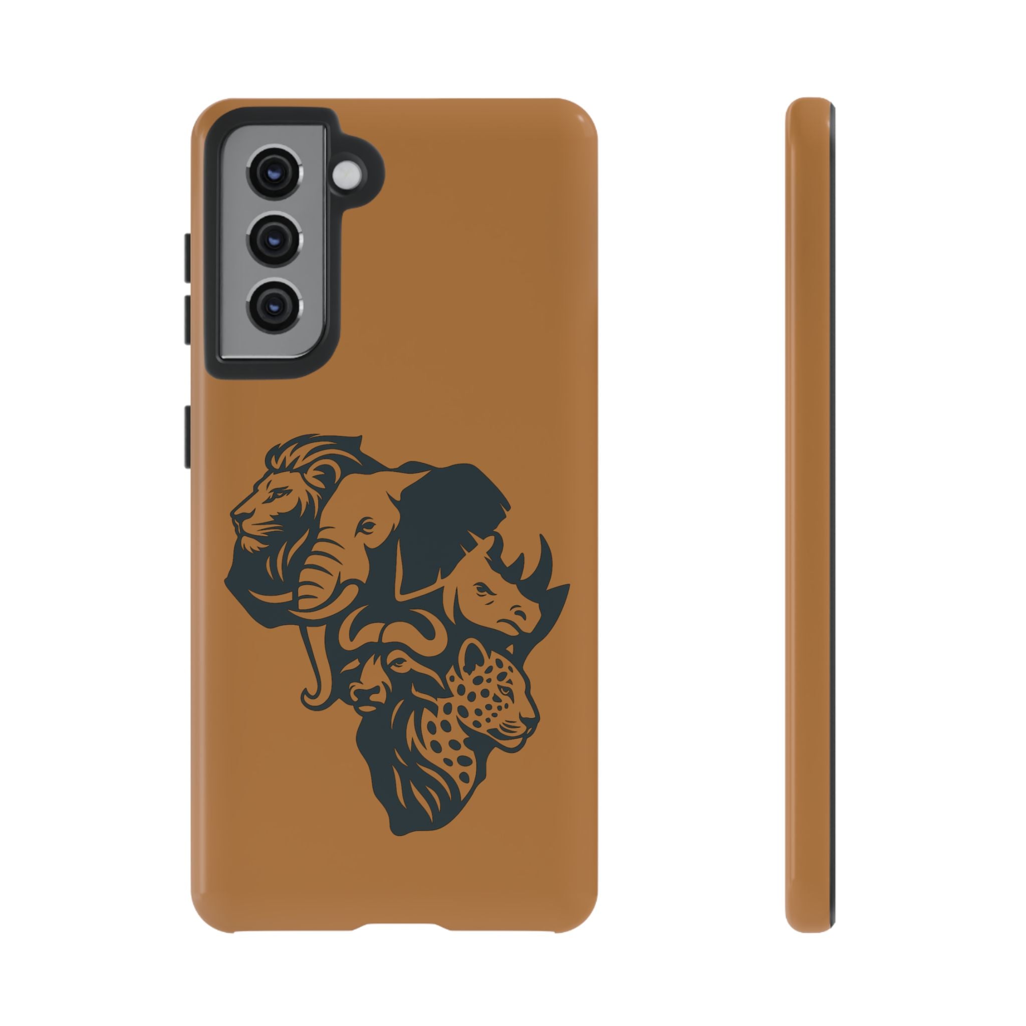 Big 5 African Phone Case, Wildlife Lover Gift, Tough Phone Cover, African Animal Design, Stylish Mobile Accessory