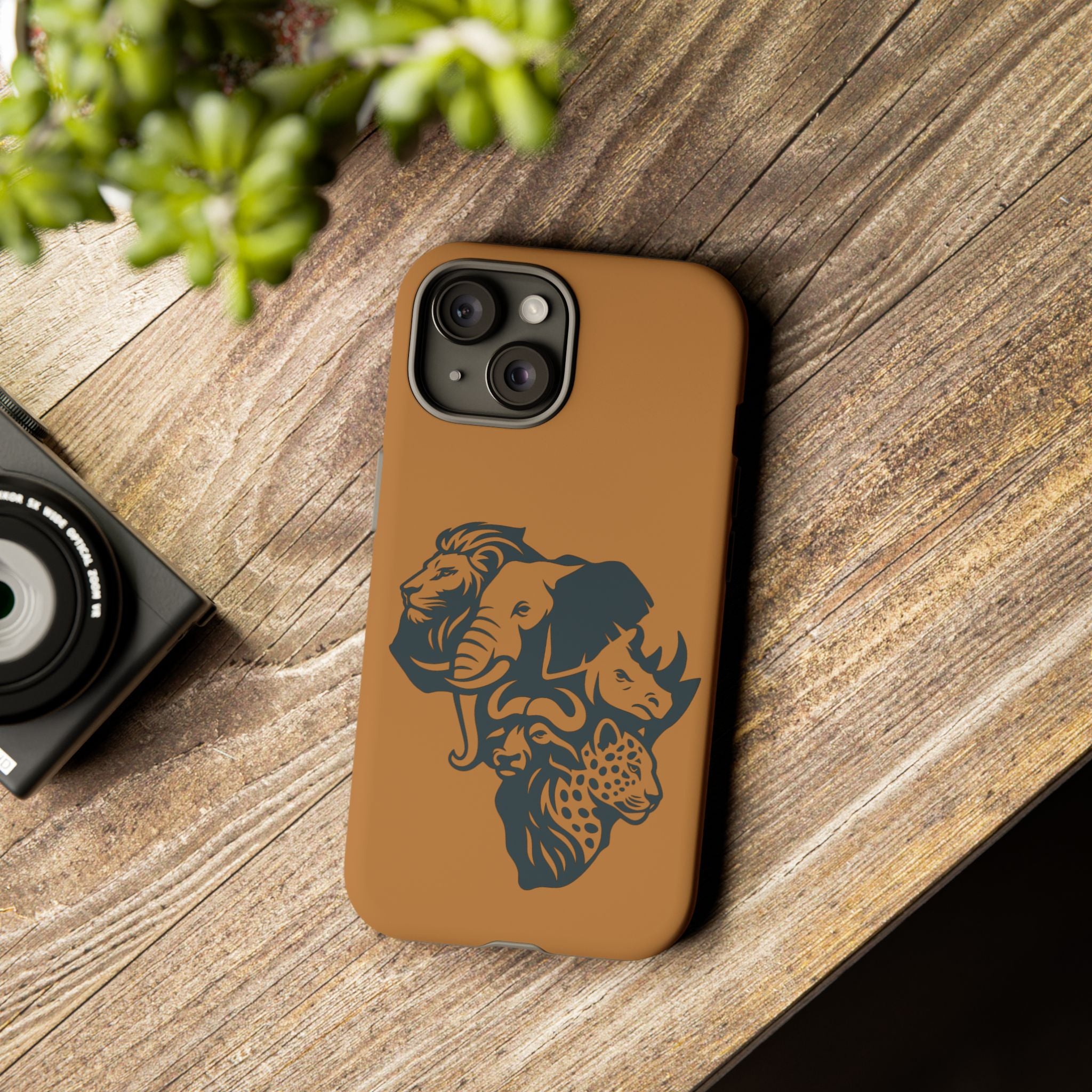 Big 5 African Phone Case, Wildlife Lover Gift, Tough Phone Cover, African Animal Design, Stylish Mobile Accessory