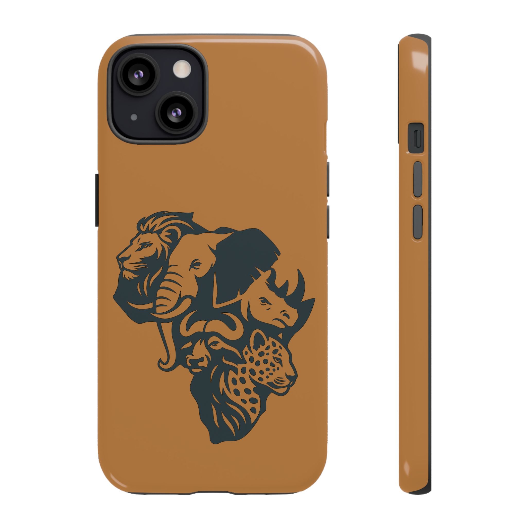 Big 5 African Phone Case, Wildlife Lover Gift, Tough Phone Cover, African Animal Design, Stylish Mobile Accessory