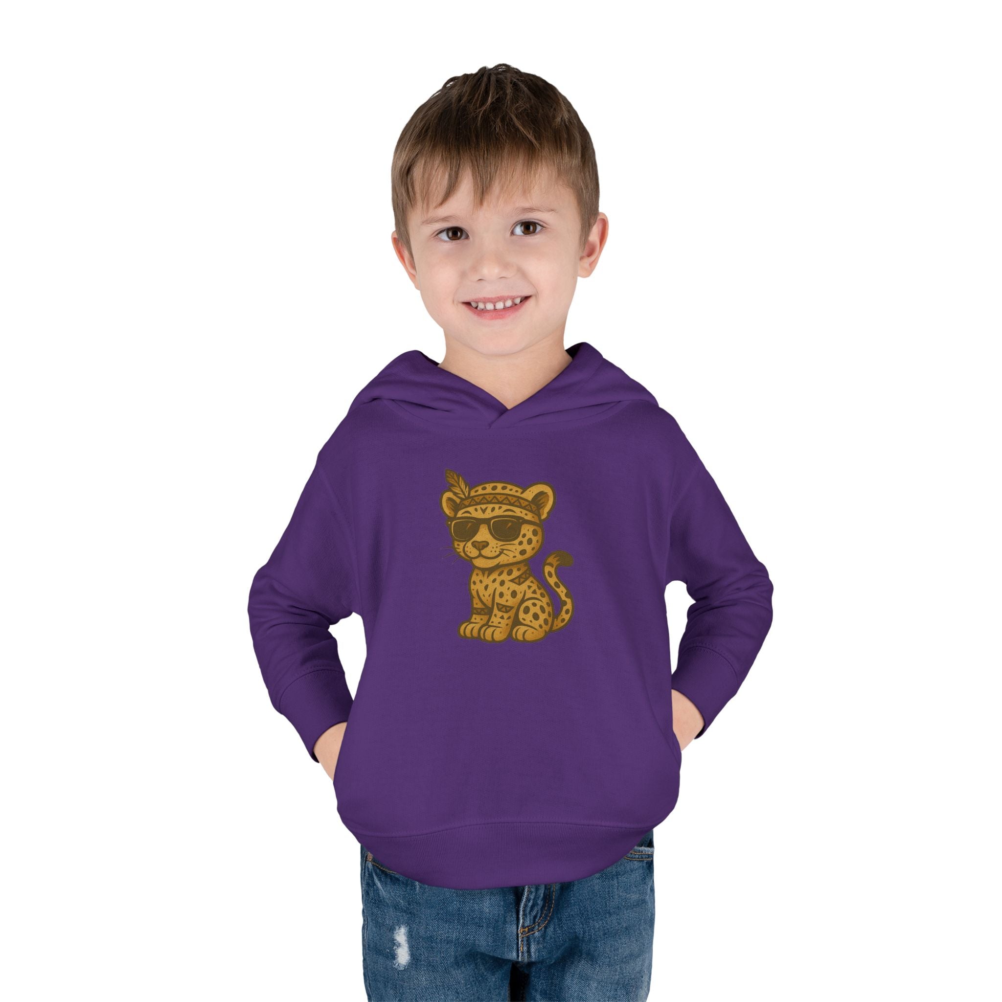 Cool Leopard Toddler Fleece Hoodie, Cute Animal Sweatshirt for Kids, Perfect Birthday Gift, Cozy Winter Wear, Fun Playtime Apparel