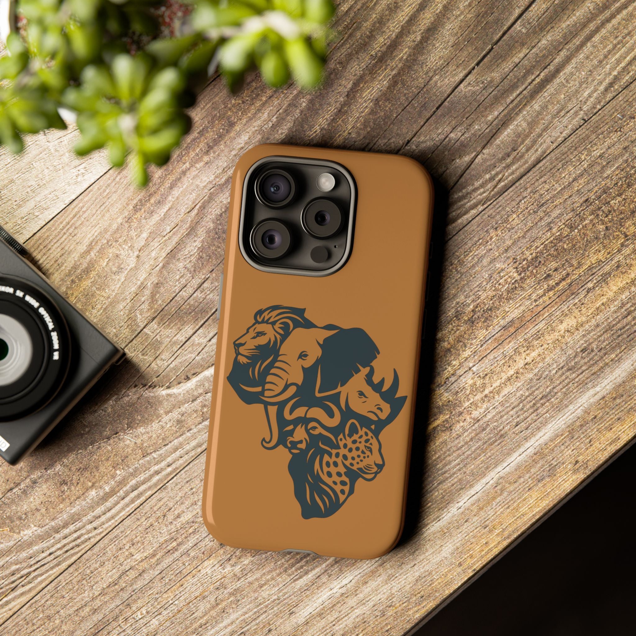 Big 5 African Phone Case, Wildlife Lover Gift, Tough Phone Cover, African Animal Design, Stylish Mobile Accessory