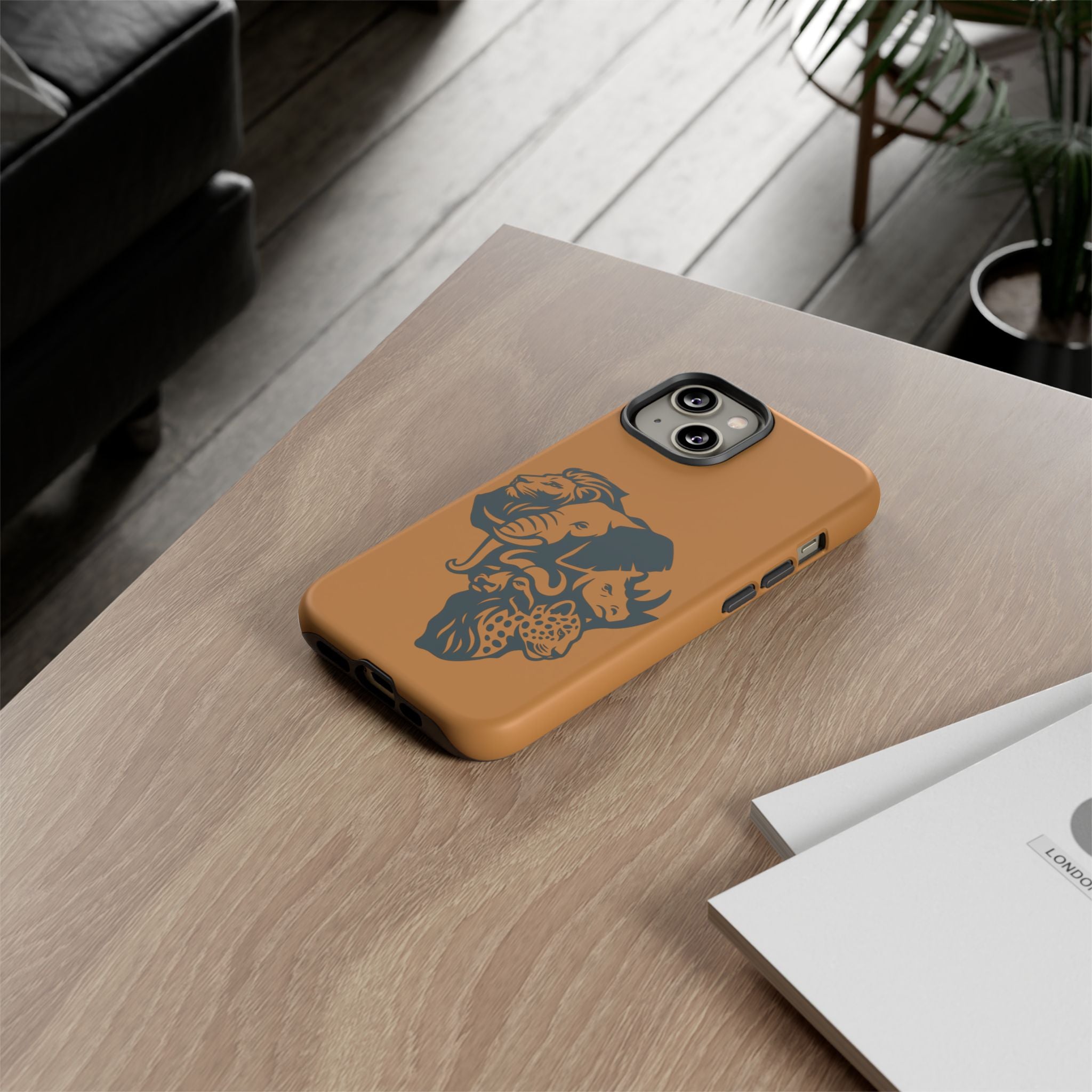 Big 5 African Phone Case, Wildlife Lover Gift, Tough Phone Cover, African Animal Design, Stylish Mobile Accessory