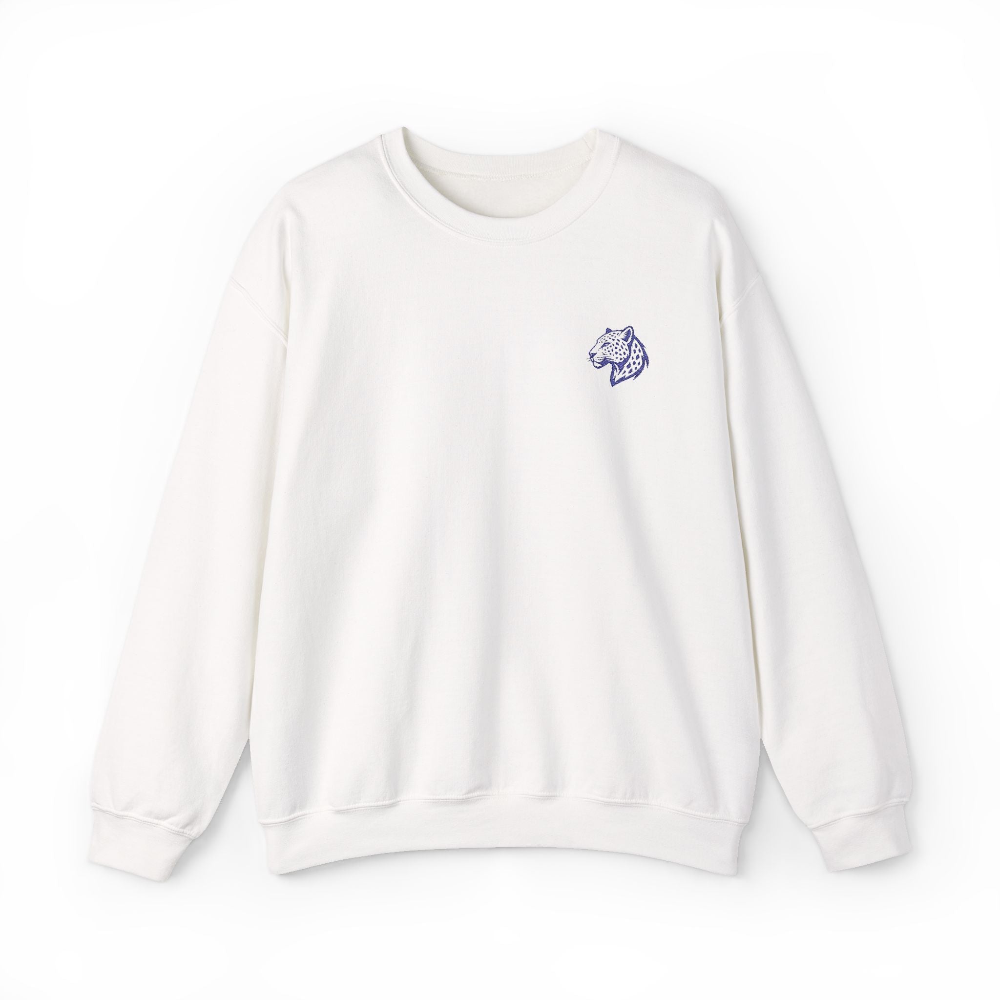 Leopard Minimalist Unisex Heavy Blend™ Crewneck Sweatshirt - Cozy Casual Wear, Perfect Gift for Him/Her, Ideal for Fall/Winter