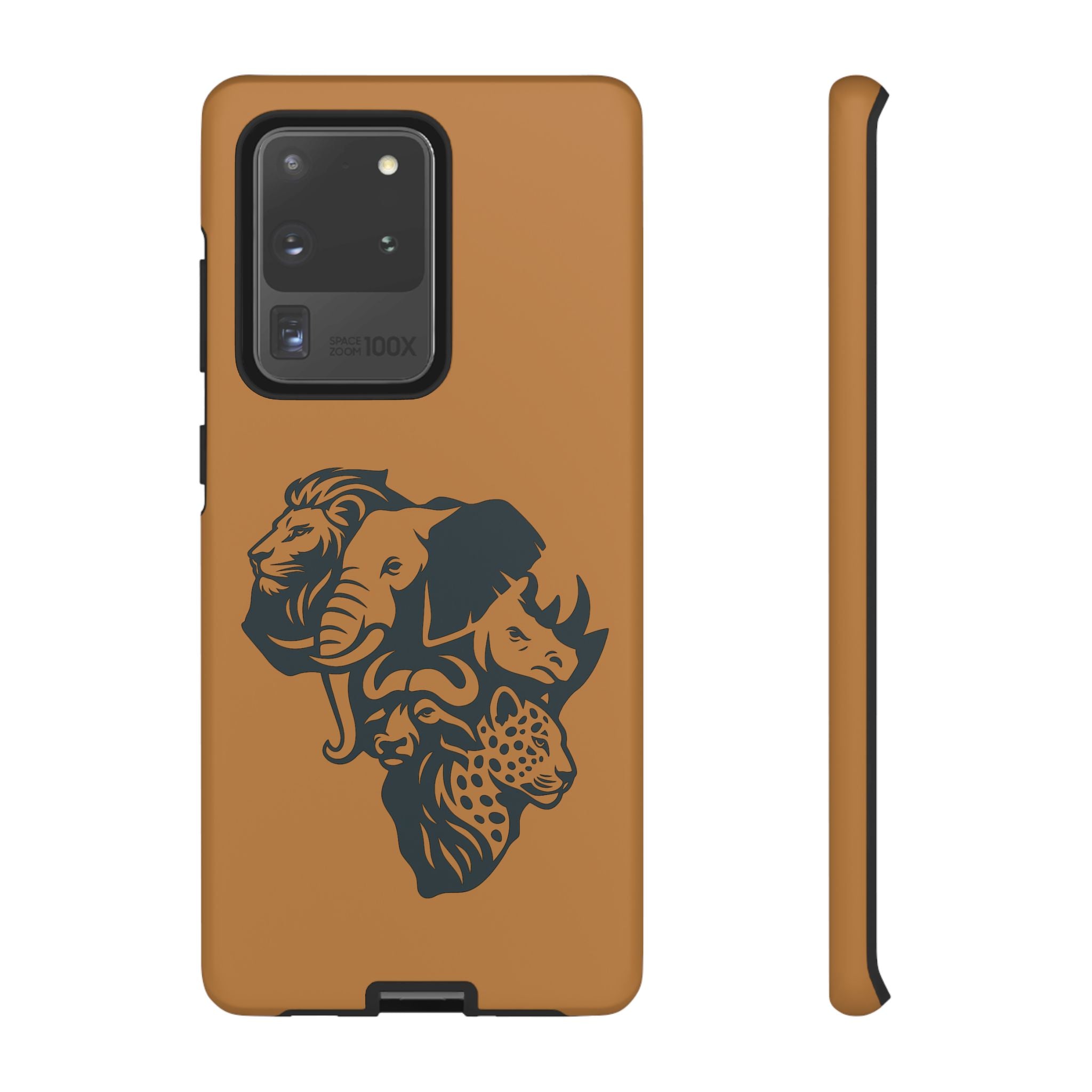Big 5 African Phone Case, Wildlife Lover Gift, Tough Phone Cover, African Animal Design, Stylish Mobile Accessory