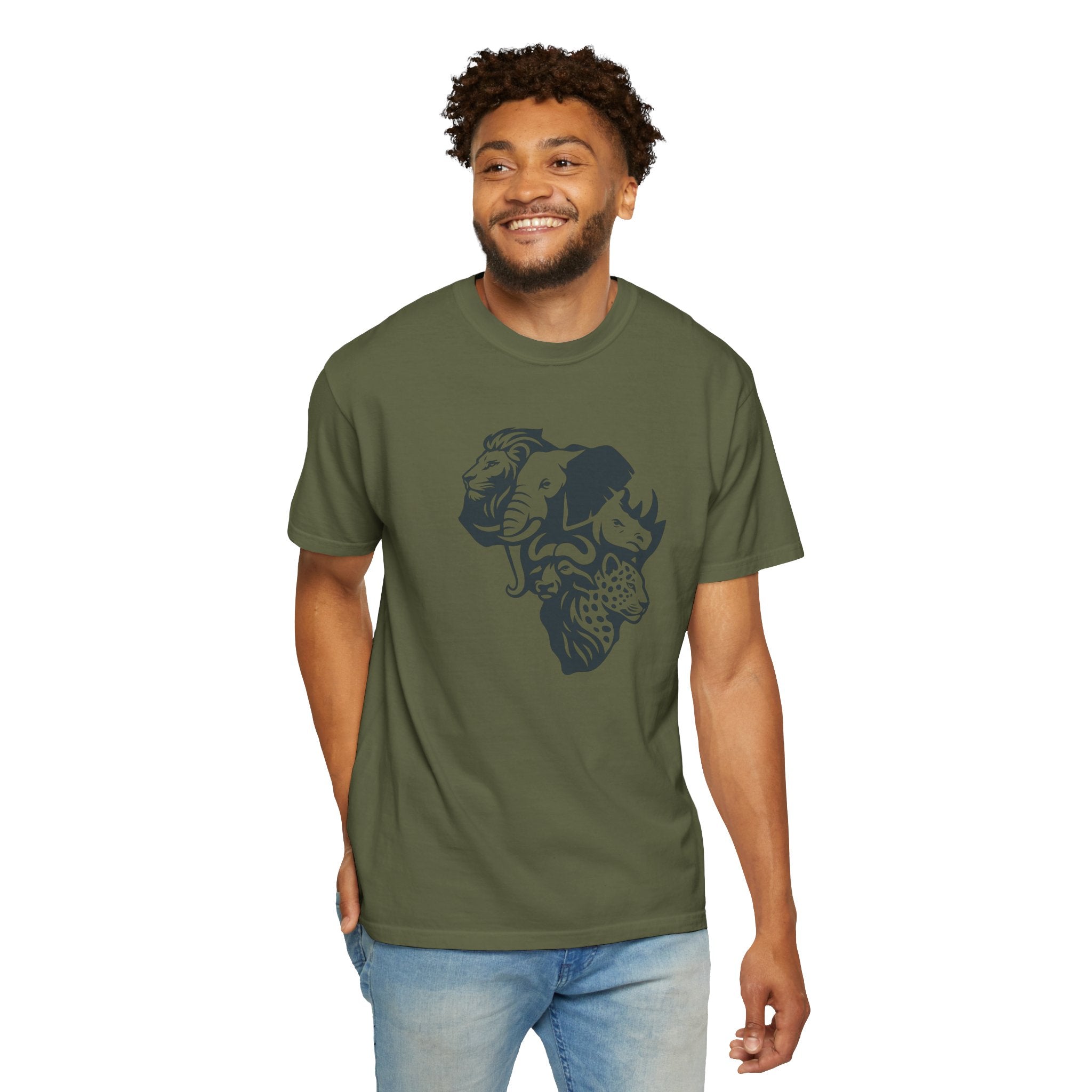 African Big 5 Unisex Garment-Dyed T-shirt