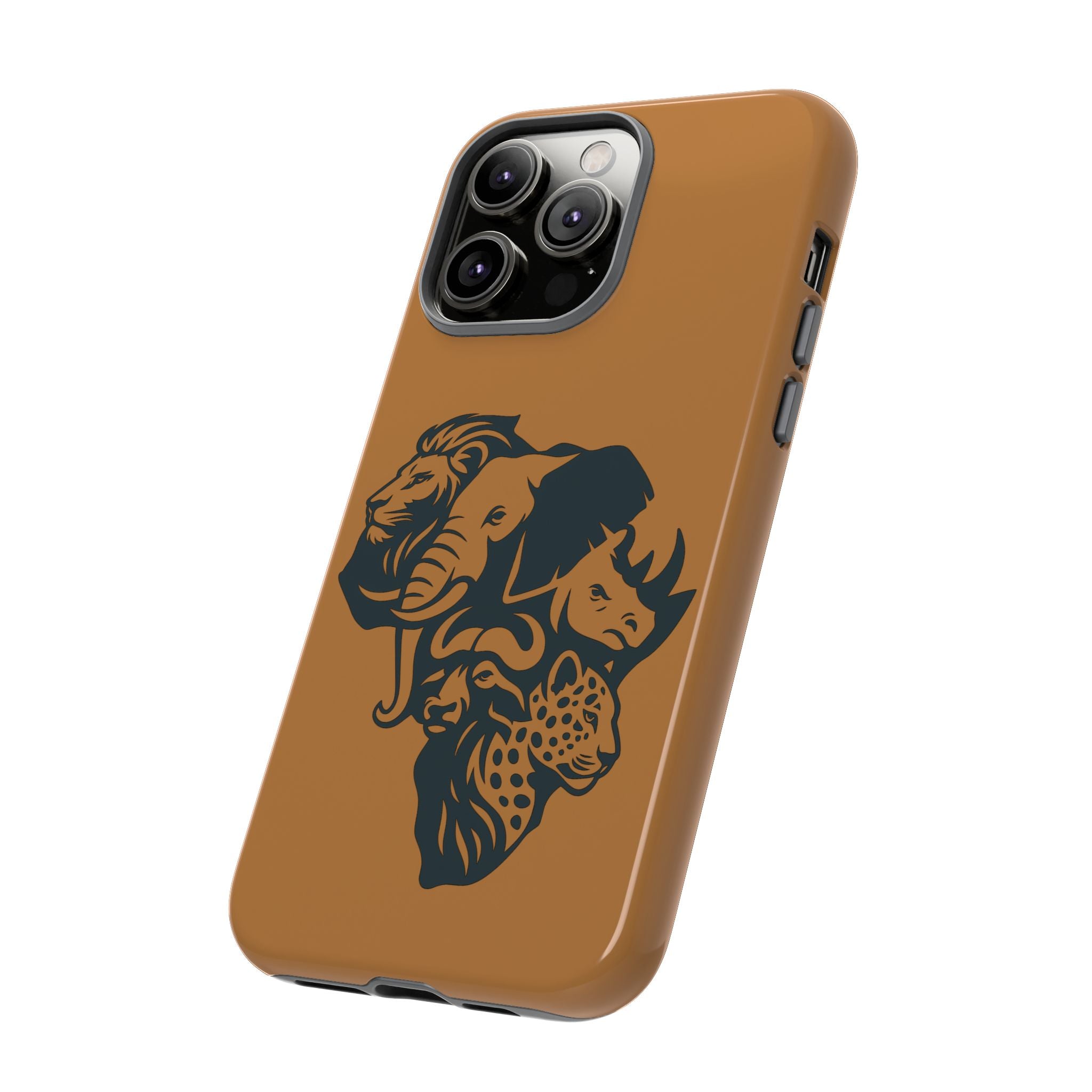 Big 5 African Phone Case, Wildlife Lover Gift, Tough Phone Cover, African Animal Design, Stylish Mobile Accessory