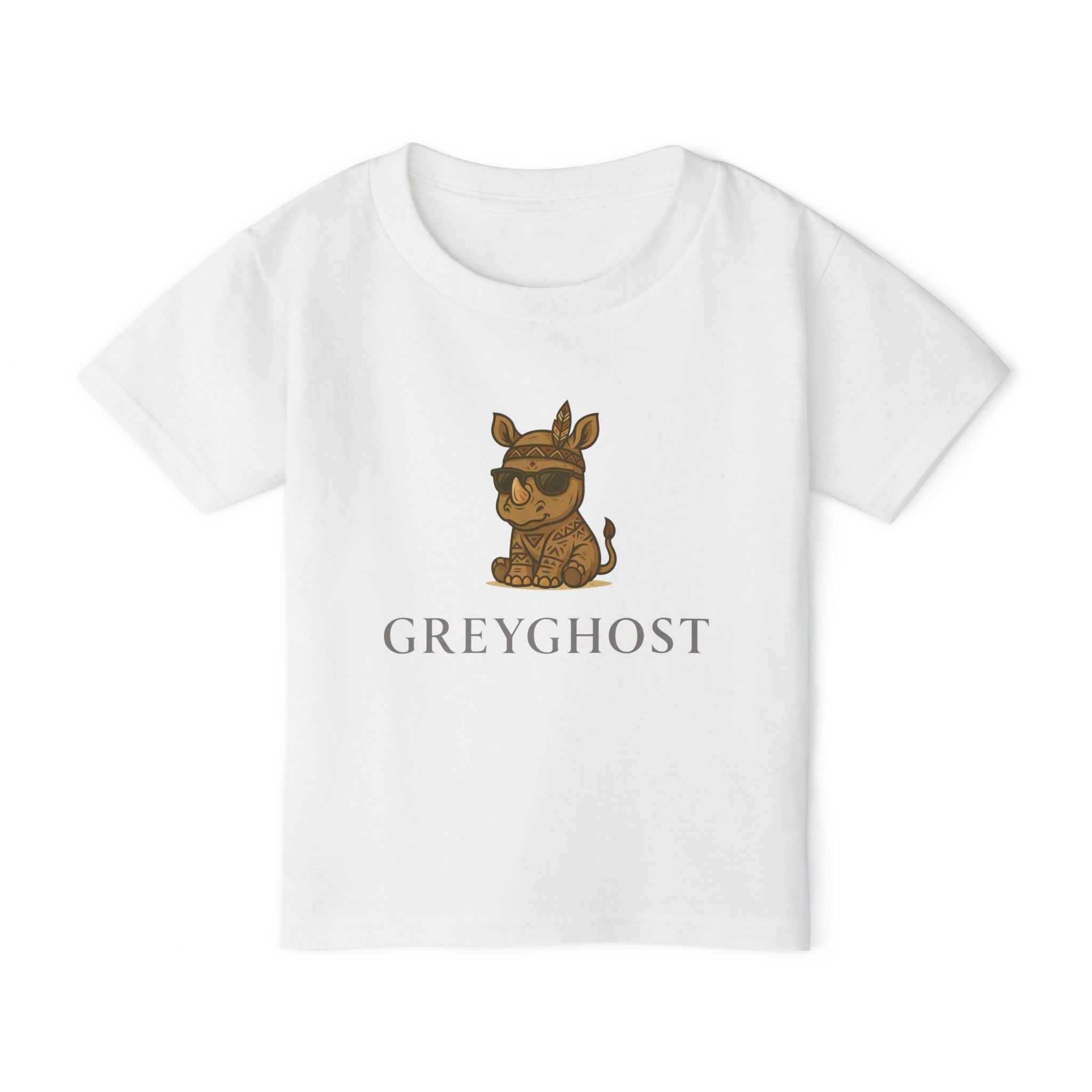 Cool Kid's Rhino Graphic Tee - Trendy Toddler Shirt, Toddler Fashion, Gift for Kids, Summer Outfit, Fun Cartoon Tee