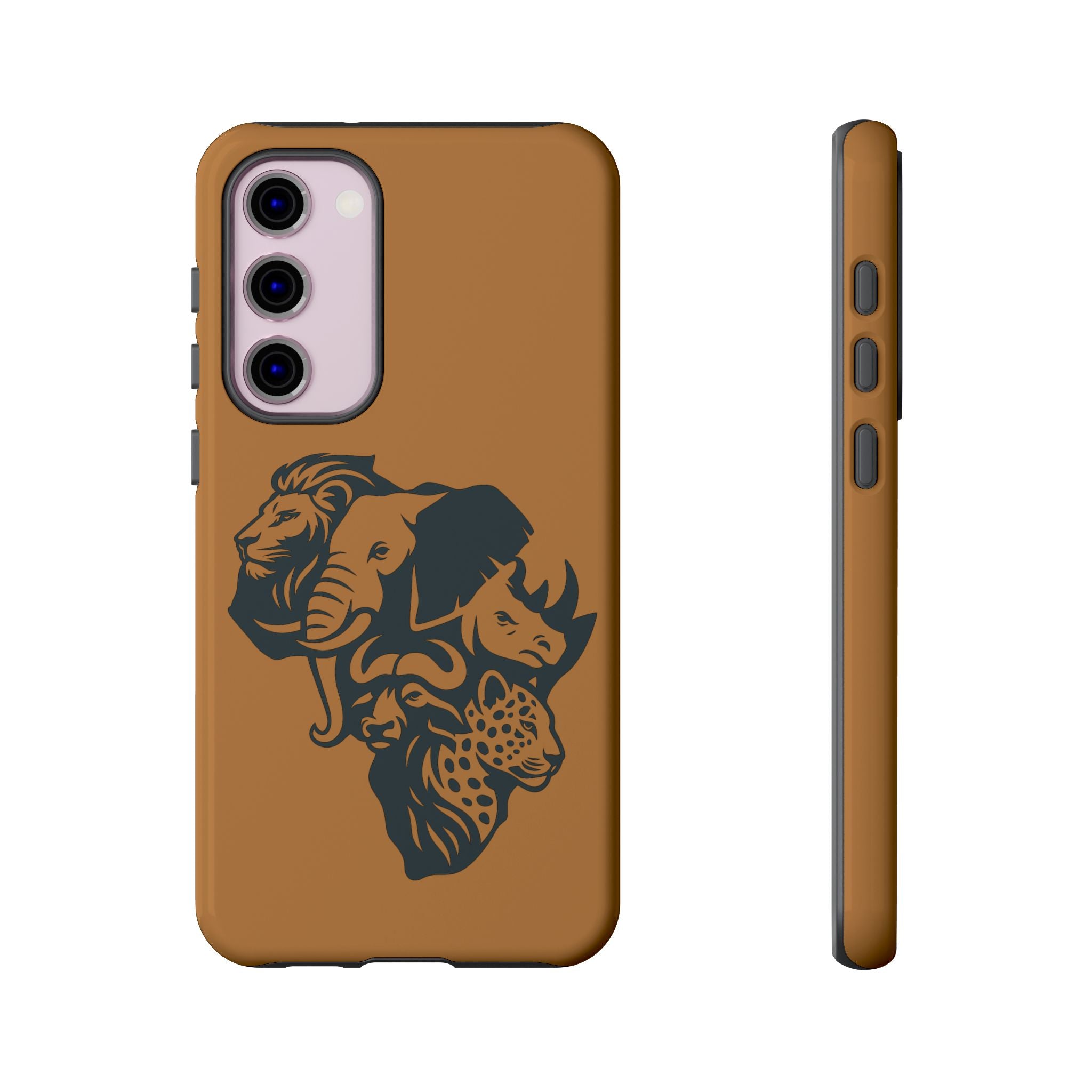 Big 5 African Phone Case, Wildlife Lover Gift, Tough Phone Cover, African Animal Design, Stylish Mobile Accessory