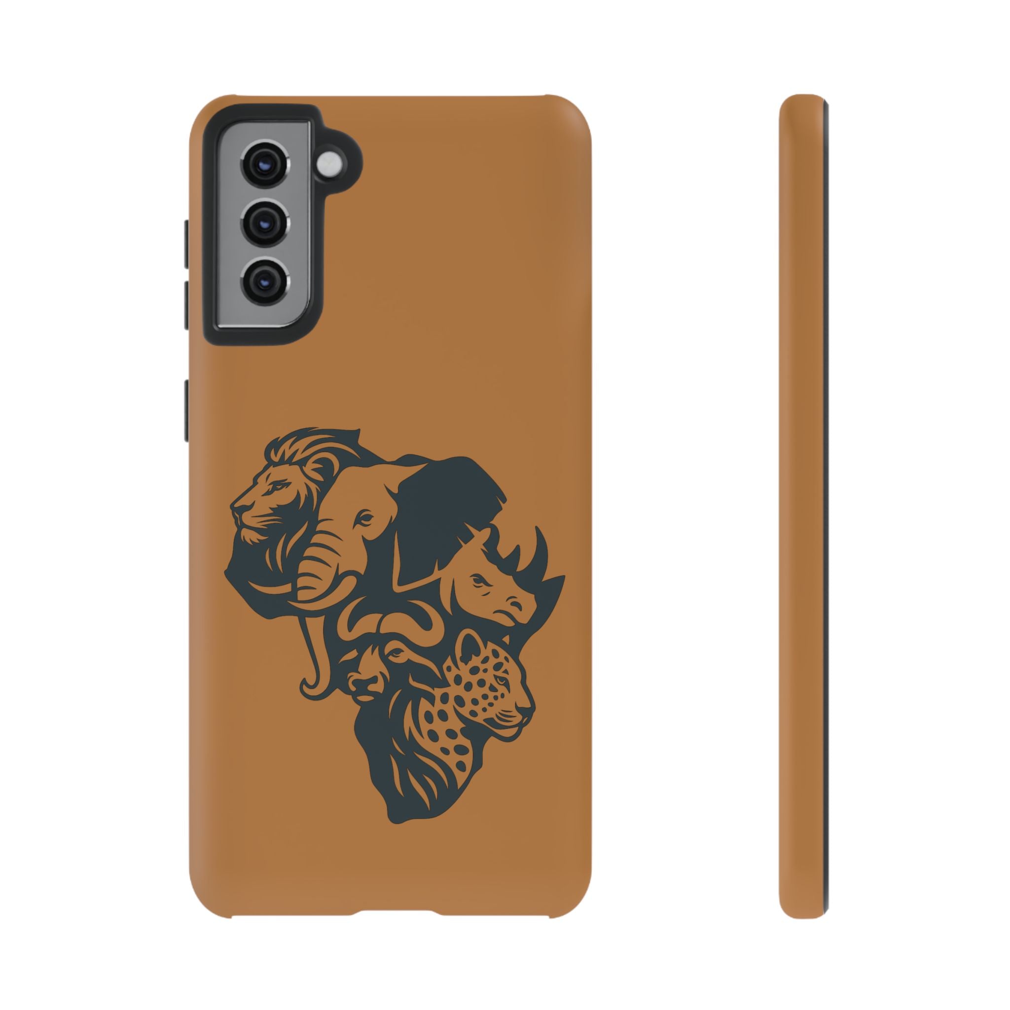 Big 5 African Phone Case, Wildlife Lover Gift, Tough Phone Cover, African Animal Design, Stylish Mobile Accessory