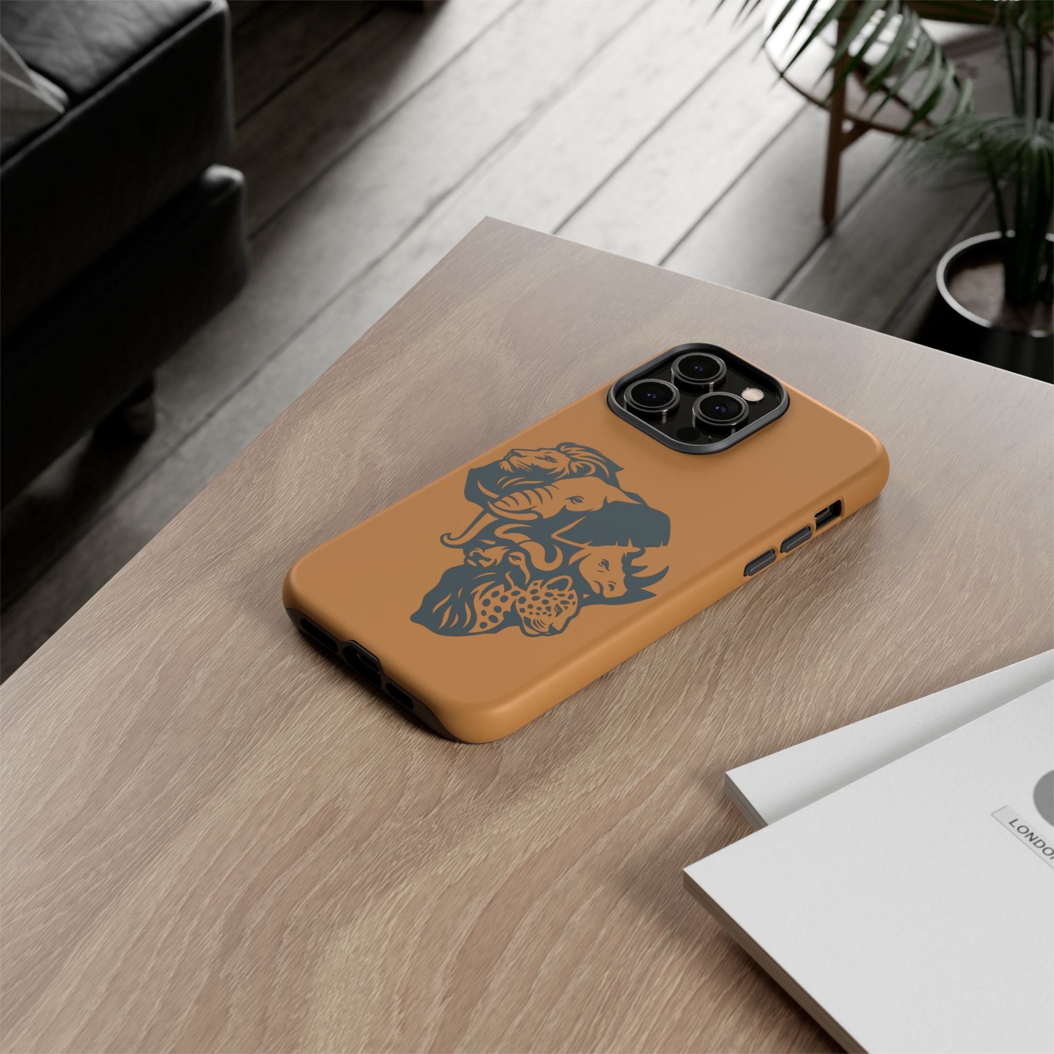 Big 5 African Phone Case, Wildlife Lover Gift, Tough Phone Cover, African Animal Design, Stylish Mobile Accessory