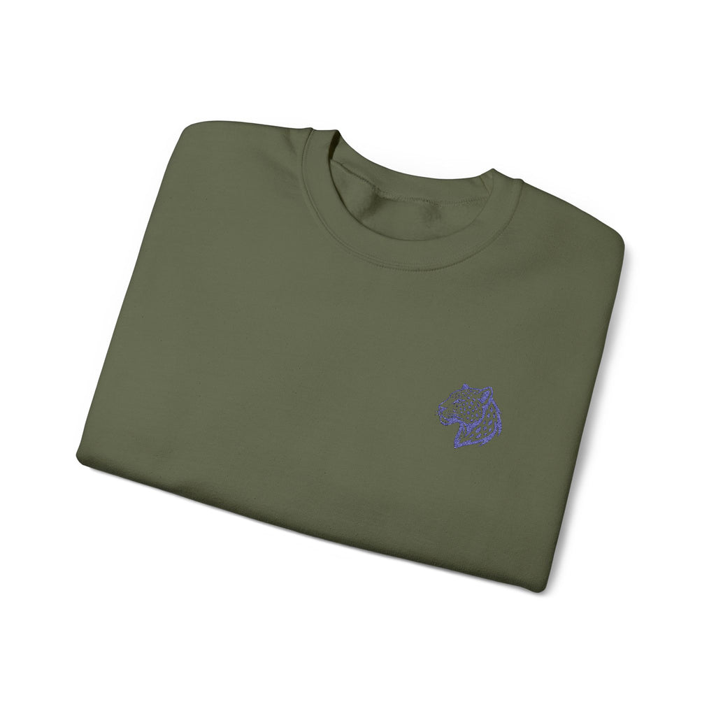 Leopard Minimalist Unisex Heavy Blend™ Crewneck Sweatshirt - Cozy Casual Wear, Perfect Gift for Him/Her, Ideal for Fall/Winter