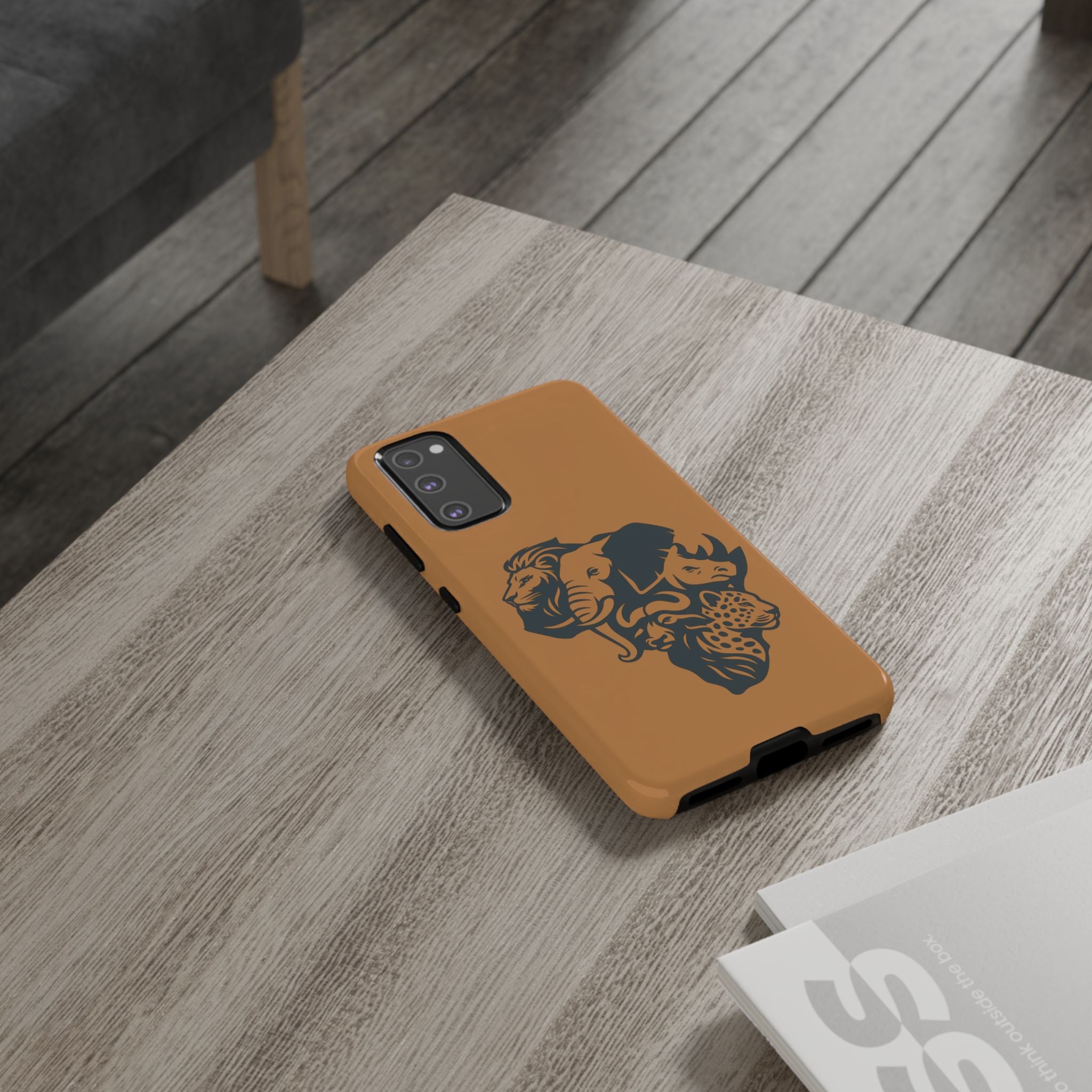 Big 5 African Phone Case, Wildlife Lover Gift, Tough Phone Cover, African Animal Design, Stylish Mobile Accessory