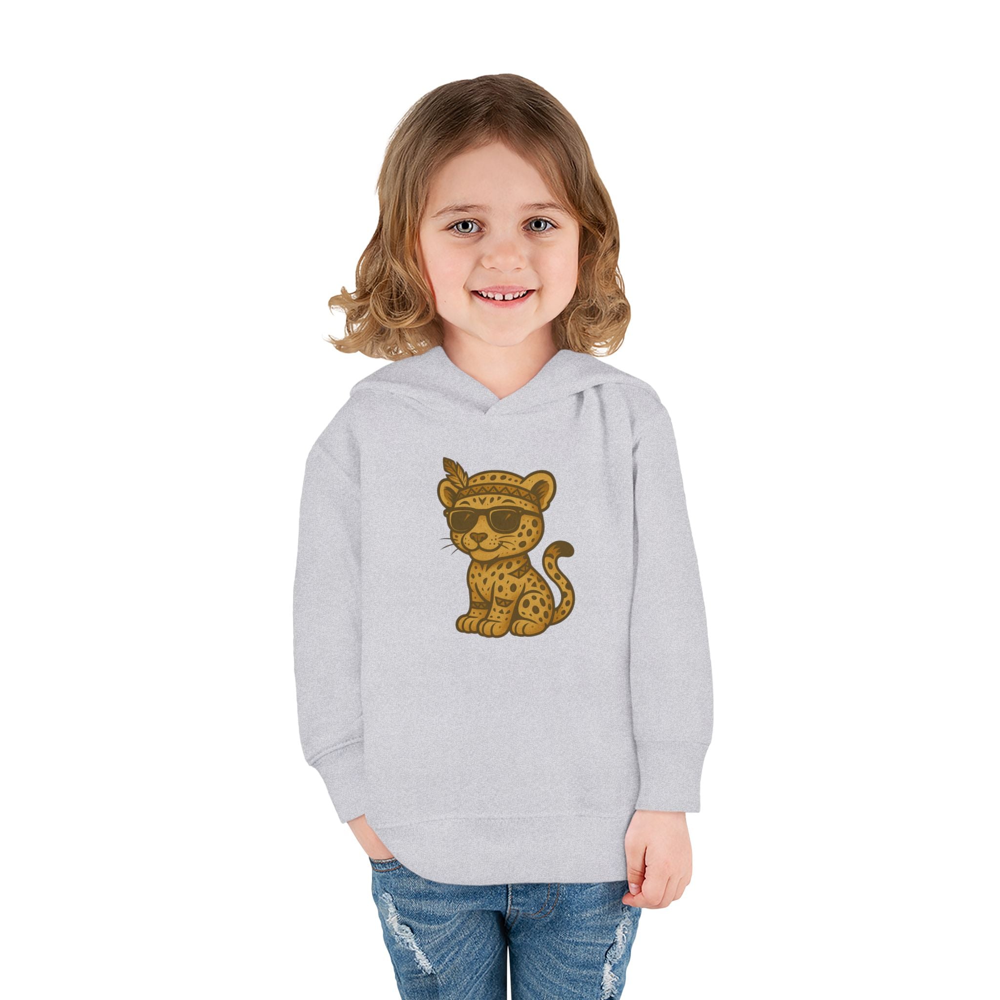 Cool Leopard Toddler Fleece Hoodie, Cute Animal Sweatshirt for Kids, Perfect Birthday Gift, Cozy Winter Wear, Fun Playtime Apparel
