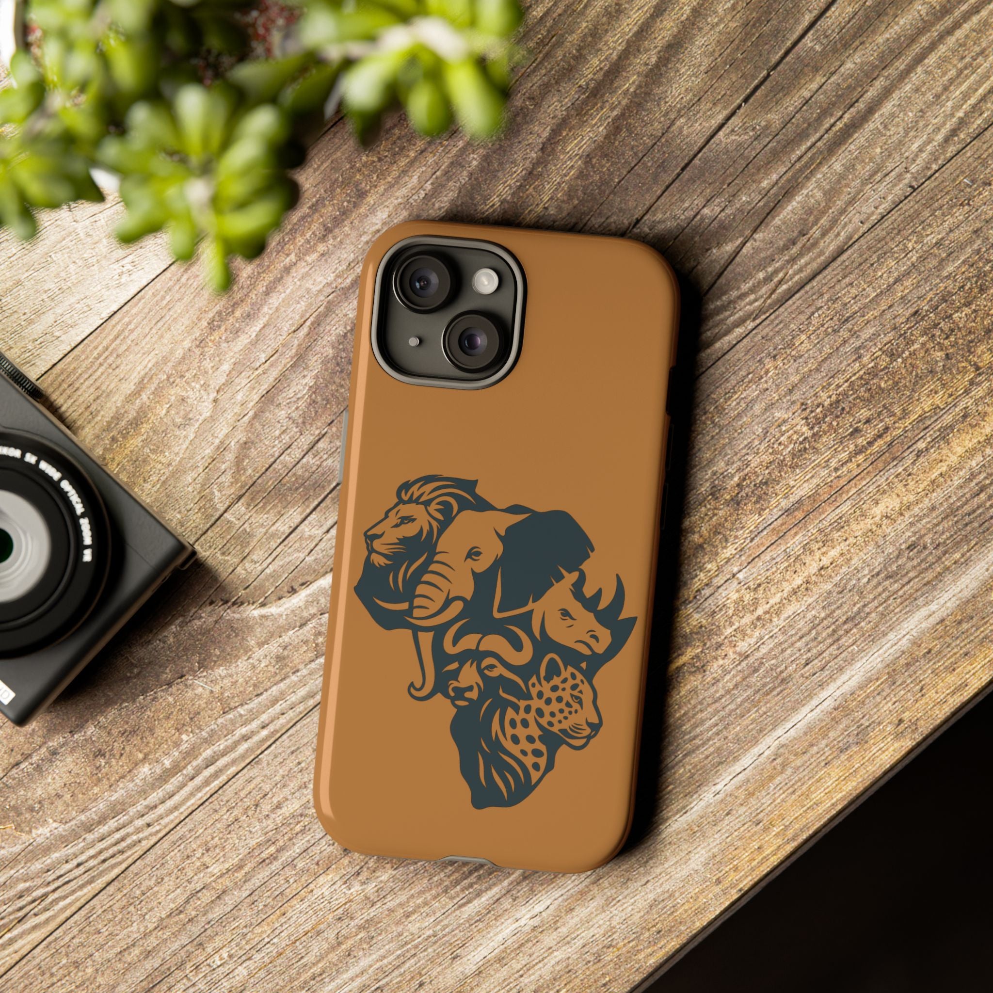 Big 5 African Phone Case, Wildlife Lover Gift, Tough Phone Cover, African Animal Design, Stylish Mobile Accessory