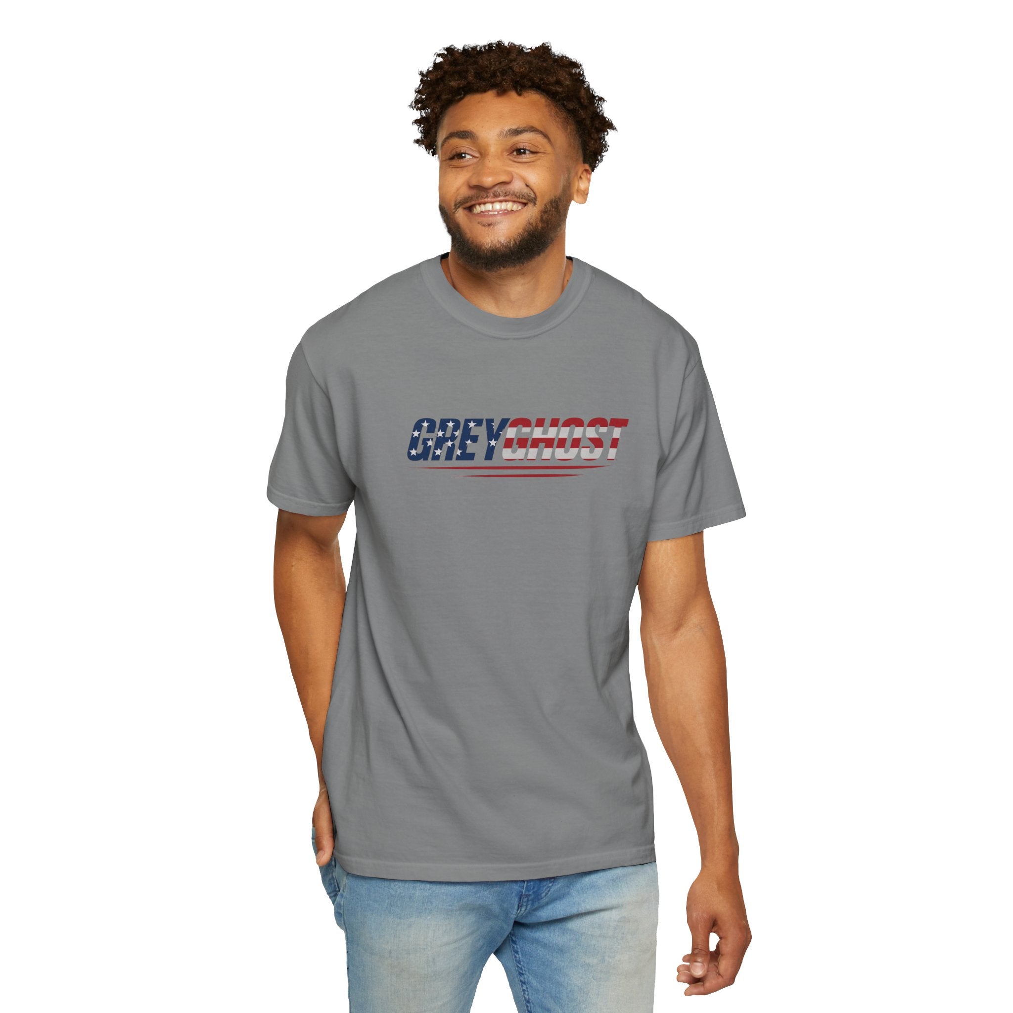 Patriotic GreyGhost Unisex Garment-Dyed T-shirt