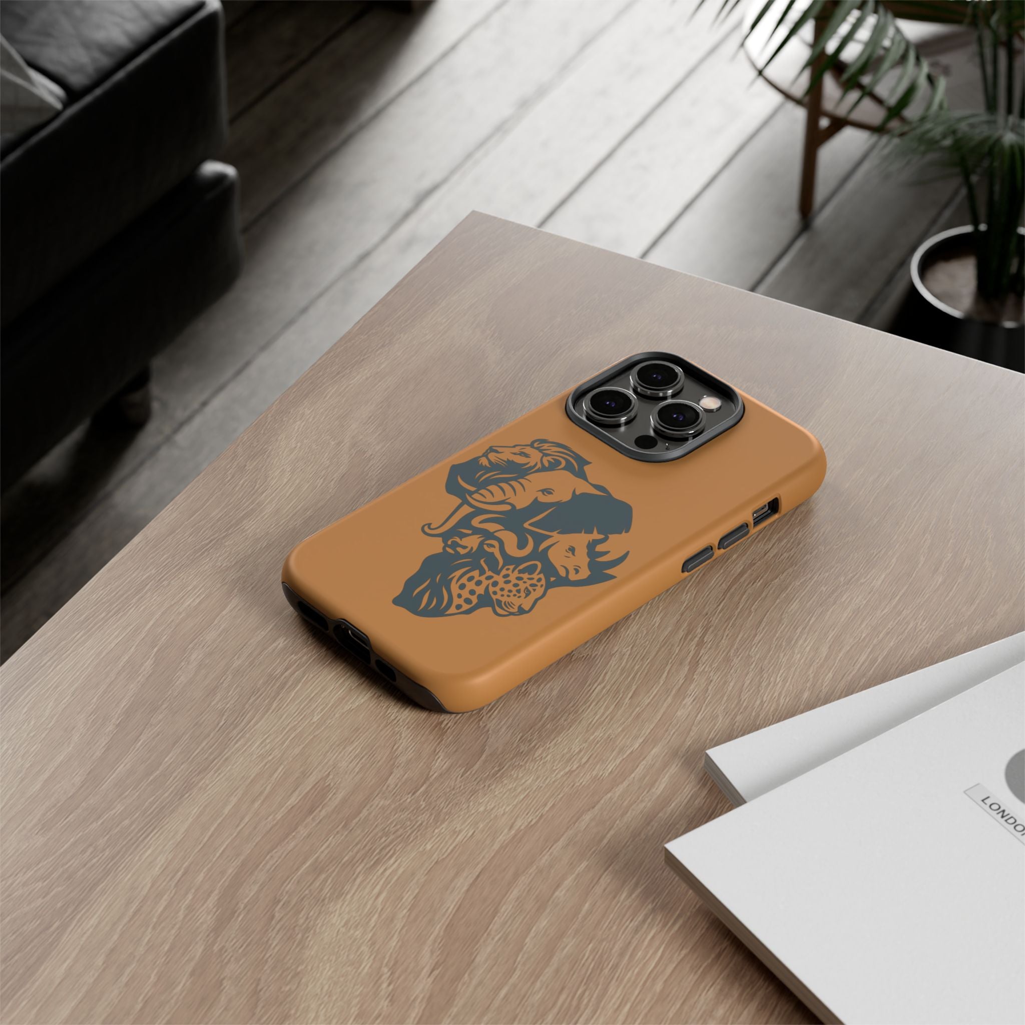 Big 5 African Phone Case, Wildlife Lover Gift, Tough Phone Cover, African Animal Design, Stylish Mobile Accessory