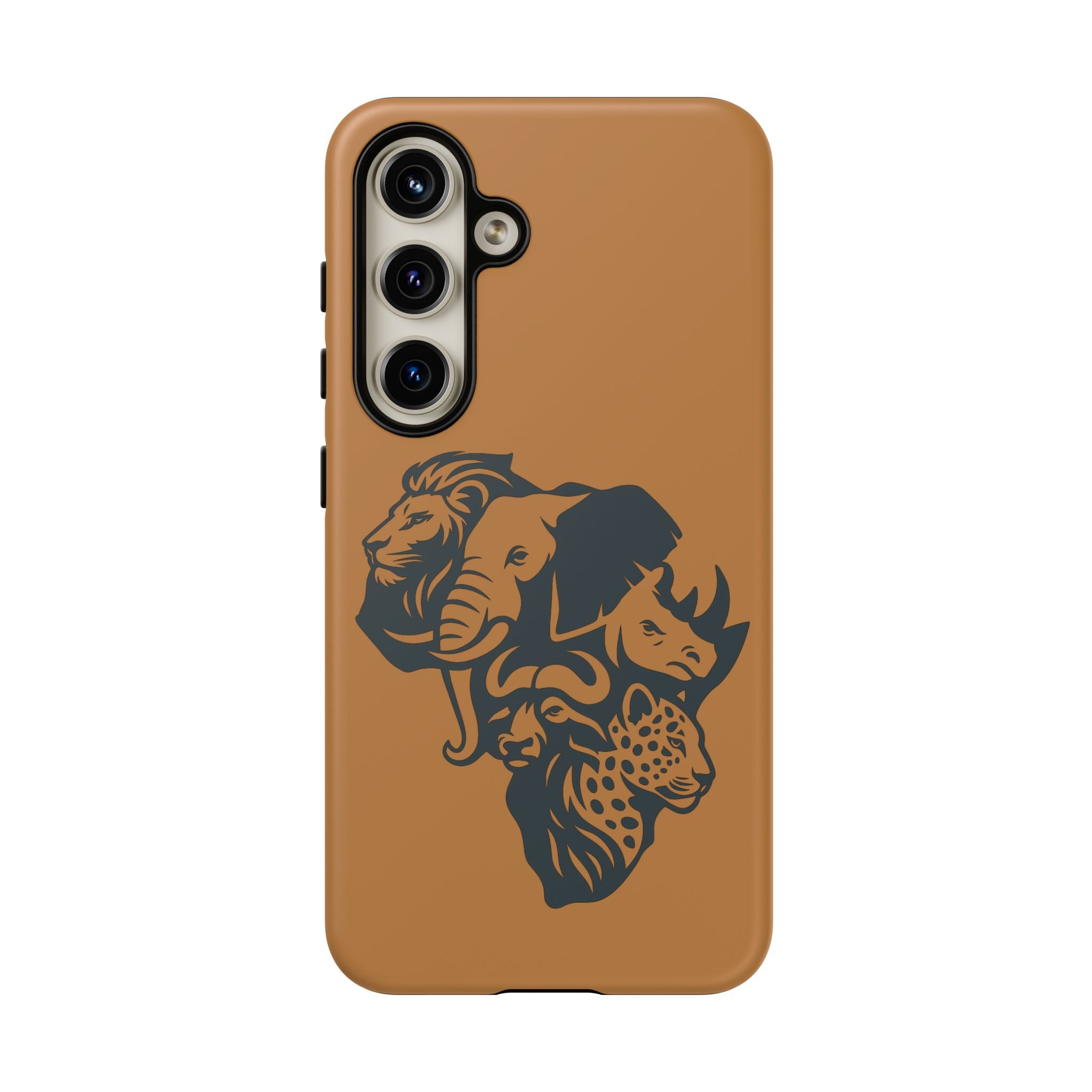Big 5 African Phone Case, Wildlife Lover Gift, Tough Phone Cover, African Animal Design, Stylish Mobile Accessory
