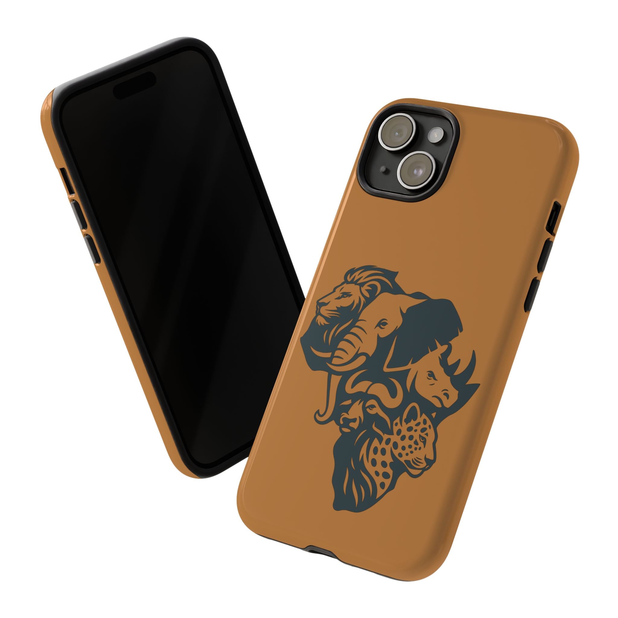 Big 5 African Phone Case, Wildlife Lover Gift, Tough Phone Cover, African Animal Design, Stylish Mobile Accessory