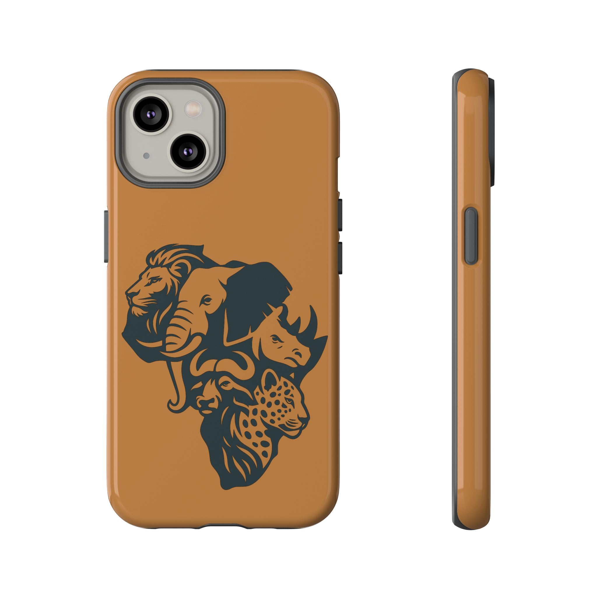 Big 5 African Phone Case, Wildlife Lover Gift, Tough Phone Cover, African Animal Design, Stylish Mobile Accessory
