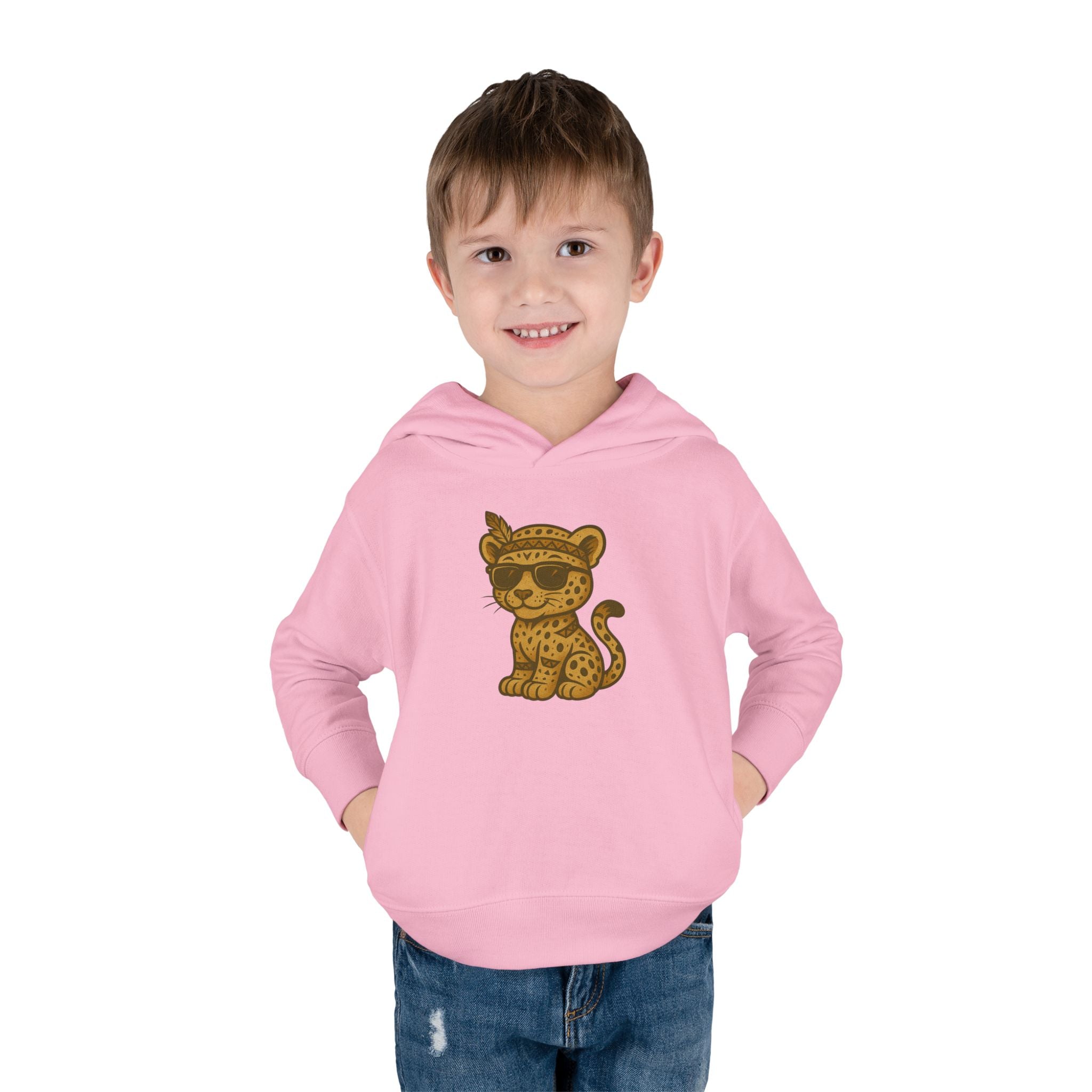 Cool Leopard Toddler Fleece Hoodie, Cute Animal Sweatshirt for Kids, Perfect Birthday Gift, Cozy Winter Wear, Fun Playtime Apparel