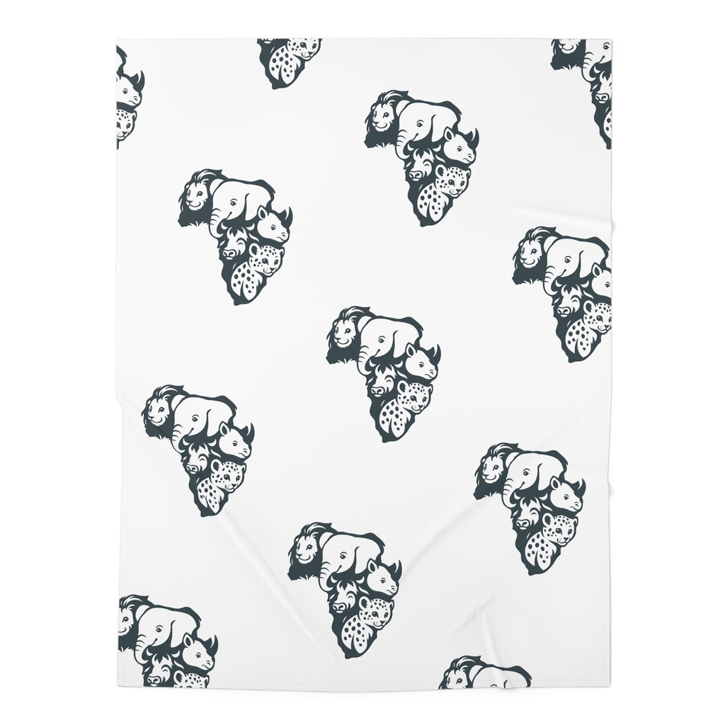 Baby Animal-Themed Swaddle Blanket, Nursery Blanket, Ideal for Newborn Gifts, Baby Shower, Safari Decor, Soft Baby Swaddle