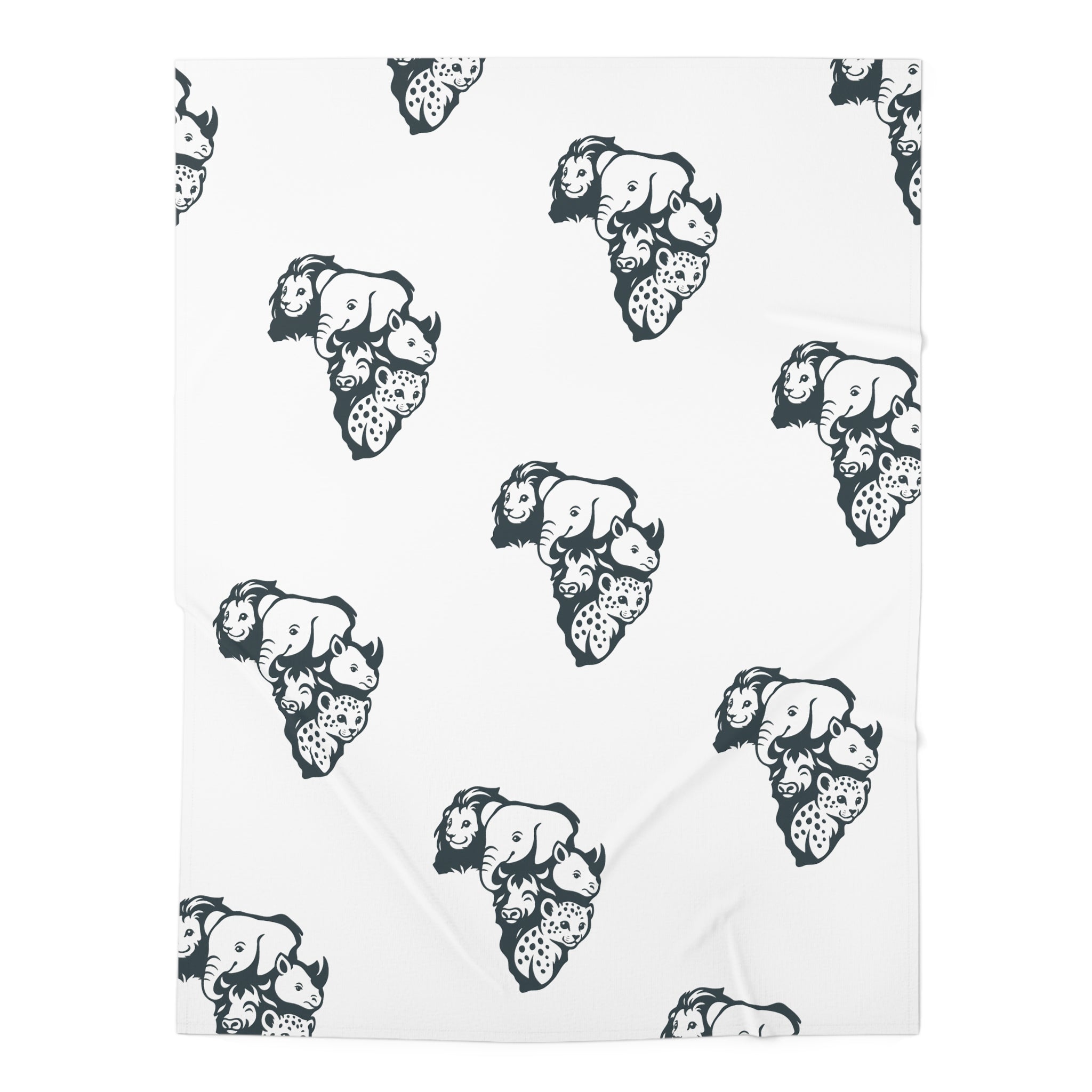 Baby Animal-Themed Swaddle Blanket, Nursery Blanket, Ideal for Newborn Gifts, Baby Shower, Safari Decor, Soft Baby Swaddle