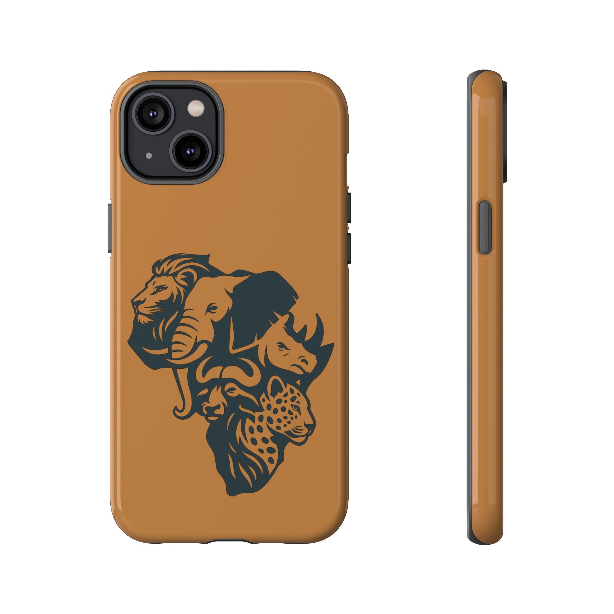 Big 5 African Phone Case, Wildlife Lover Gift, Tough Phone Cover, African Animal Design, Stylish Mobile Accessory
