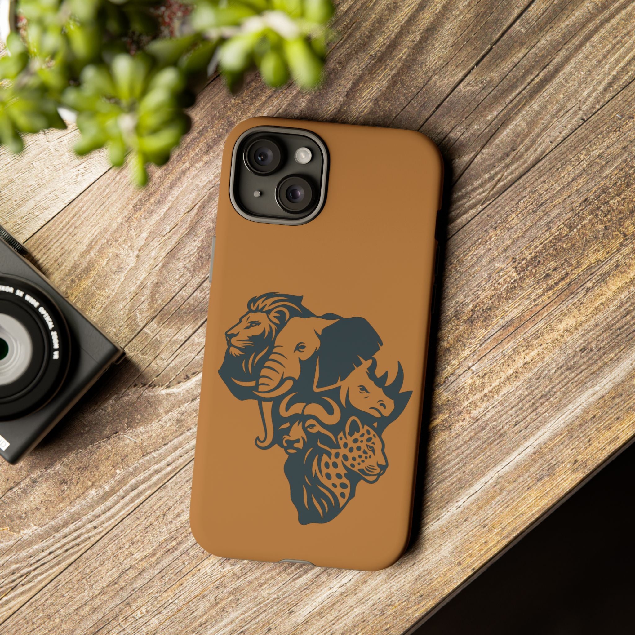 Big 5 African Phone Case, Wildlife Lover Gift, Tough Phone Cover, African Animal Design, Stylish Mobile Accessory