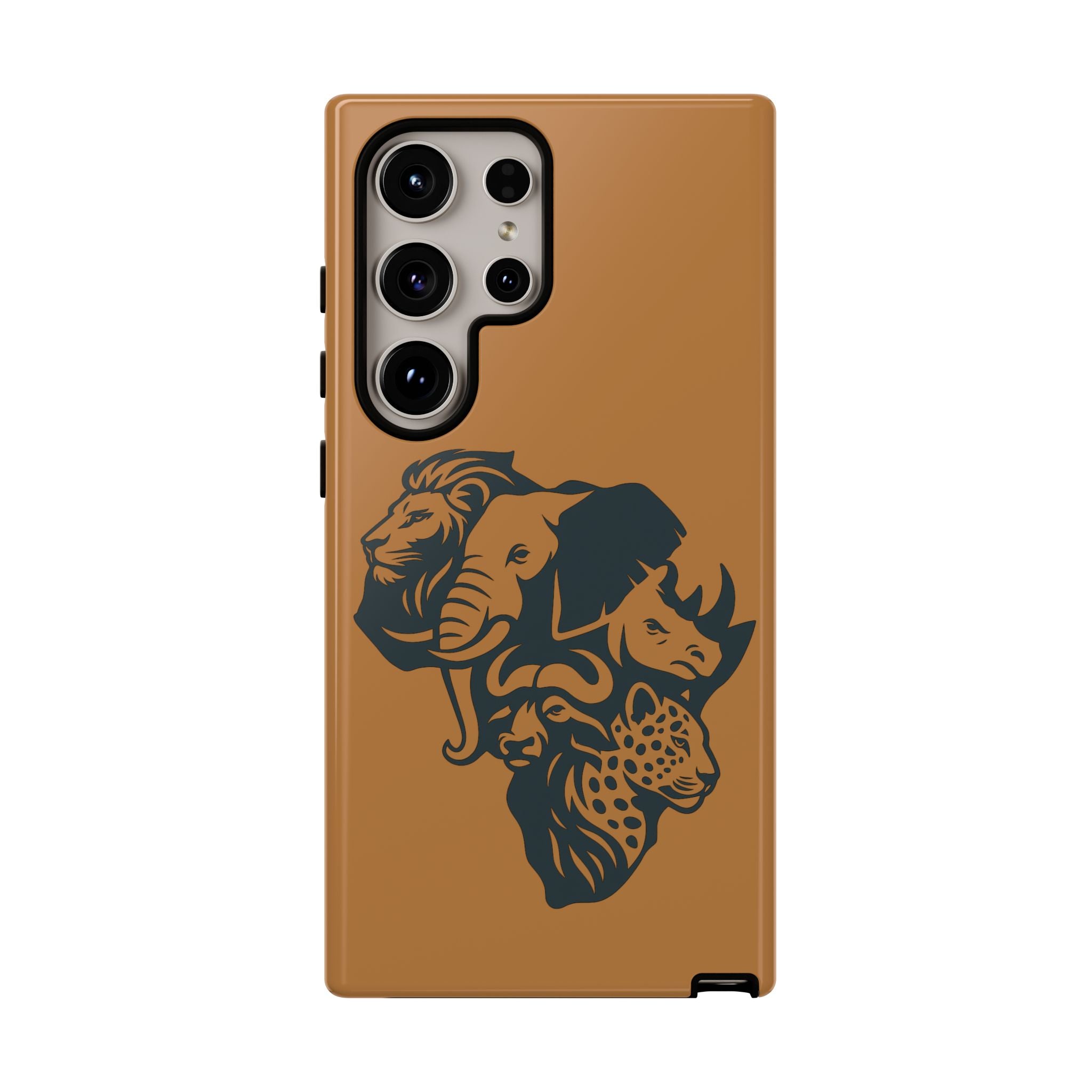 Big 5 African Phone Case, Wildlife Lover Gift, Tough Phone Cover, African Animal Design, Stylish Mobile Accessory