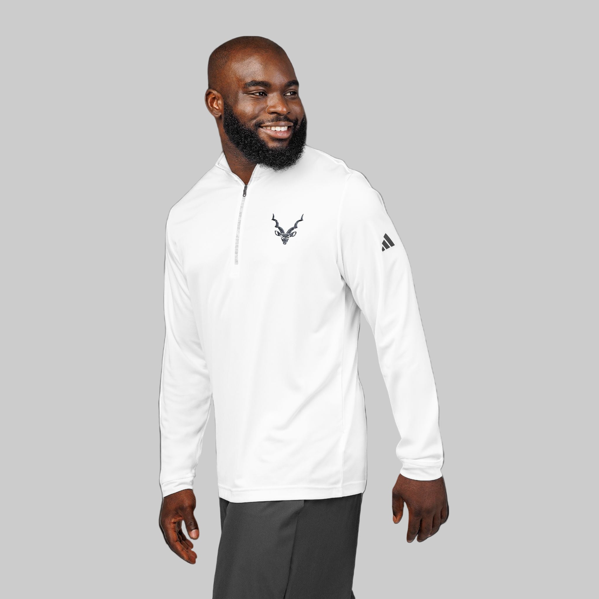 adidas® Quarter-Zip Pullover - Stylish Sporty Gear, Athletic Wear, Casual Outfits, Gift for Sports Lovers, Embroidered Apparel