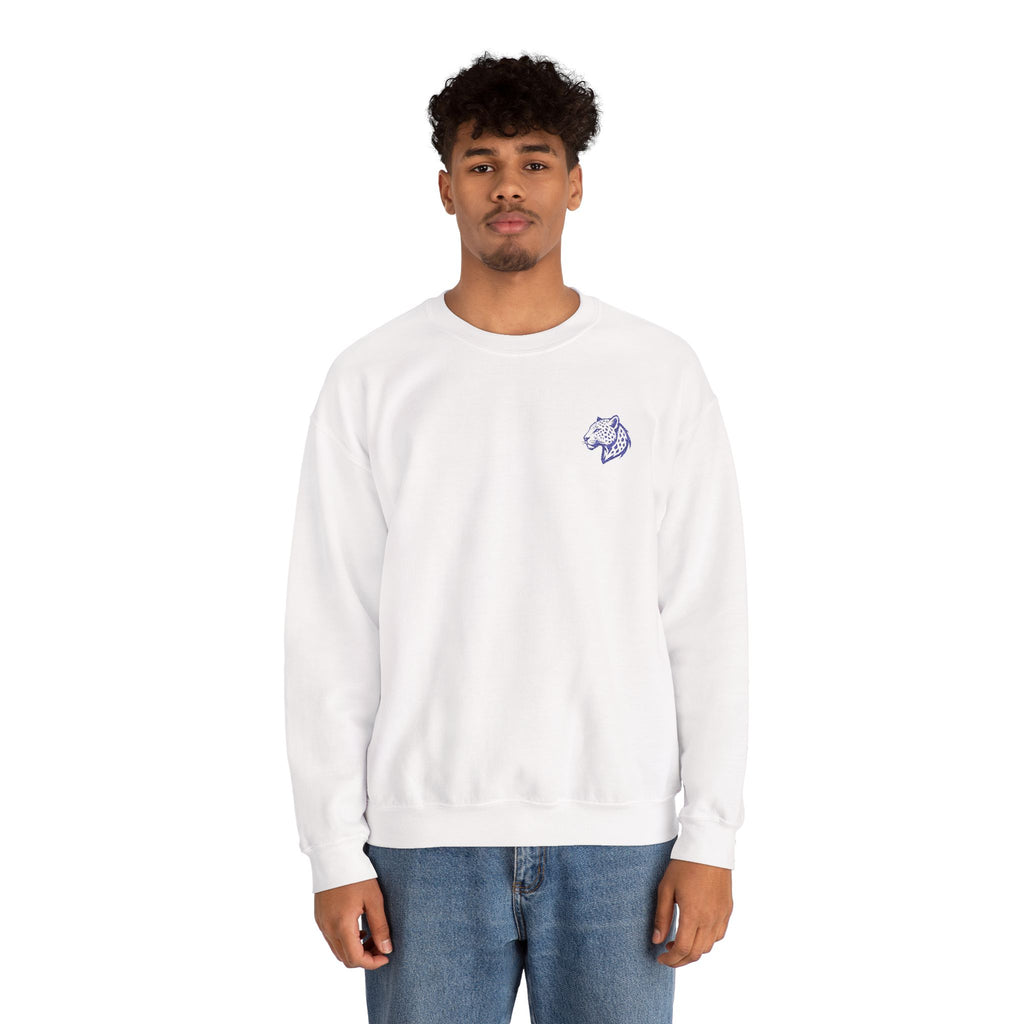 Leopard Minimalist Unisex Heavy Blend™ Crewneck Sweatshirt - Cozy Casual Wear, Perfect Gift for Him/Her, Ideal for Fall/Winter
