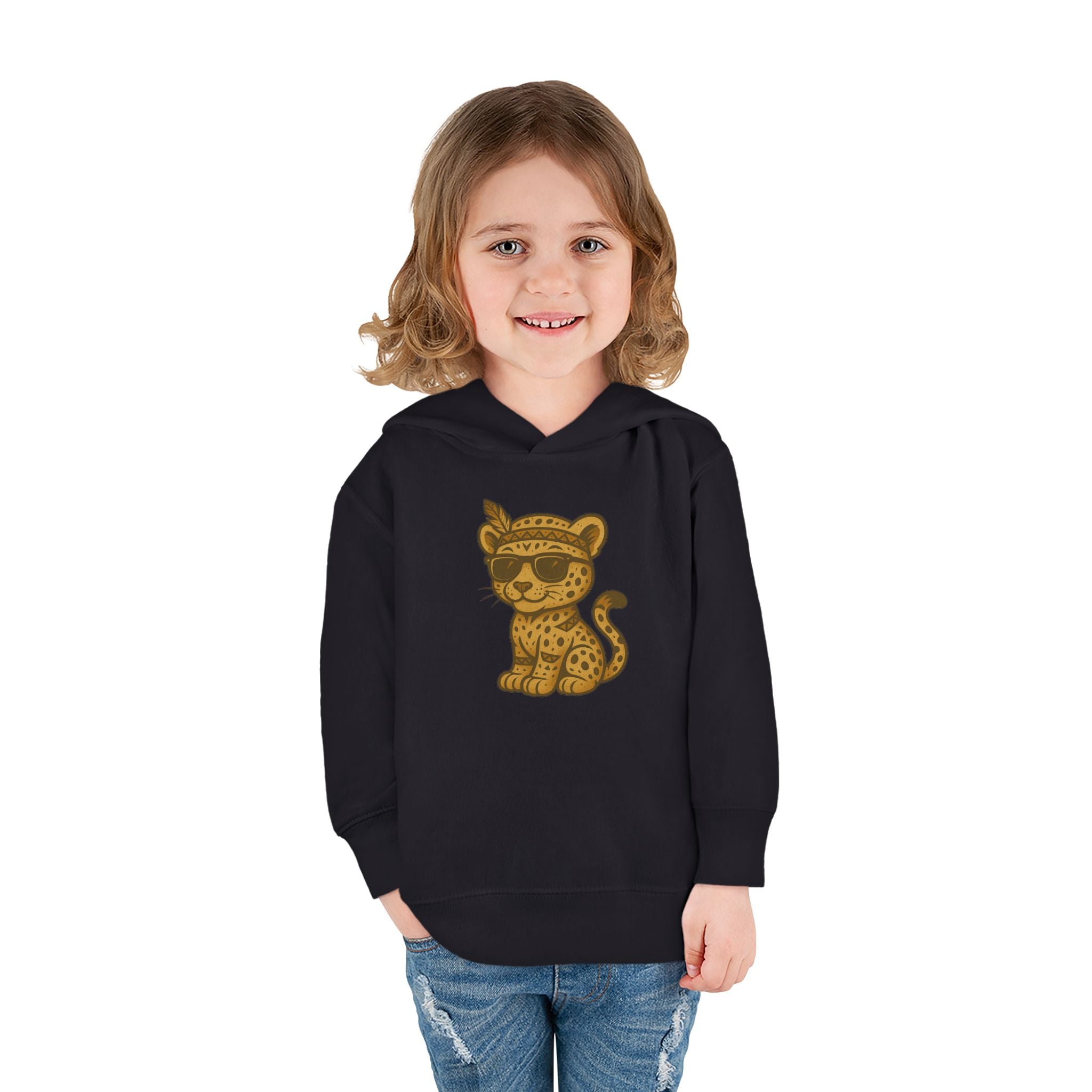 Cool Leopard Toddler Fleece Hoodie, Cute Animal Sweatshirt for Kids, Perfect Birthday Gift, Cozy Winter Wear, Fun Playtime Apparel