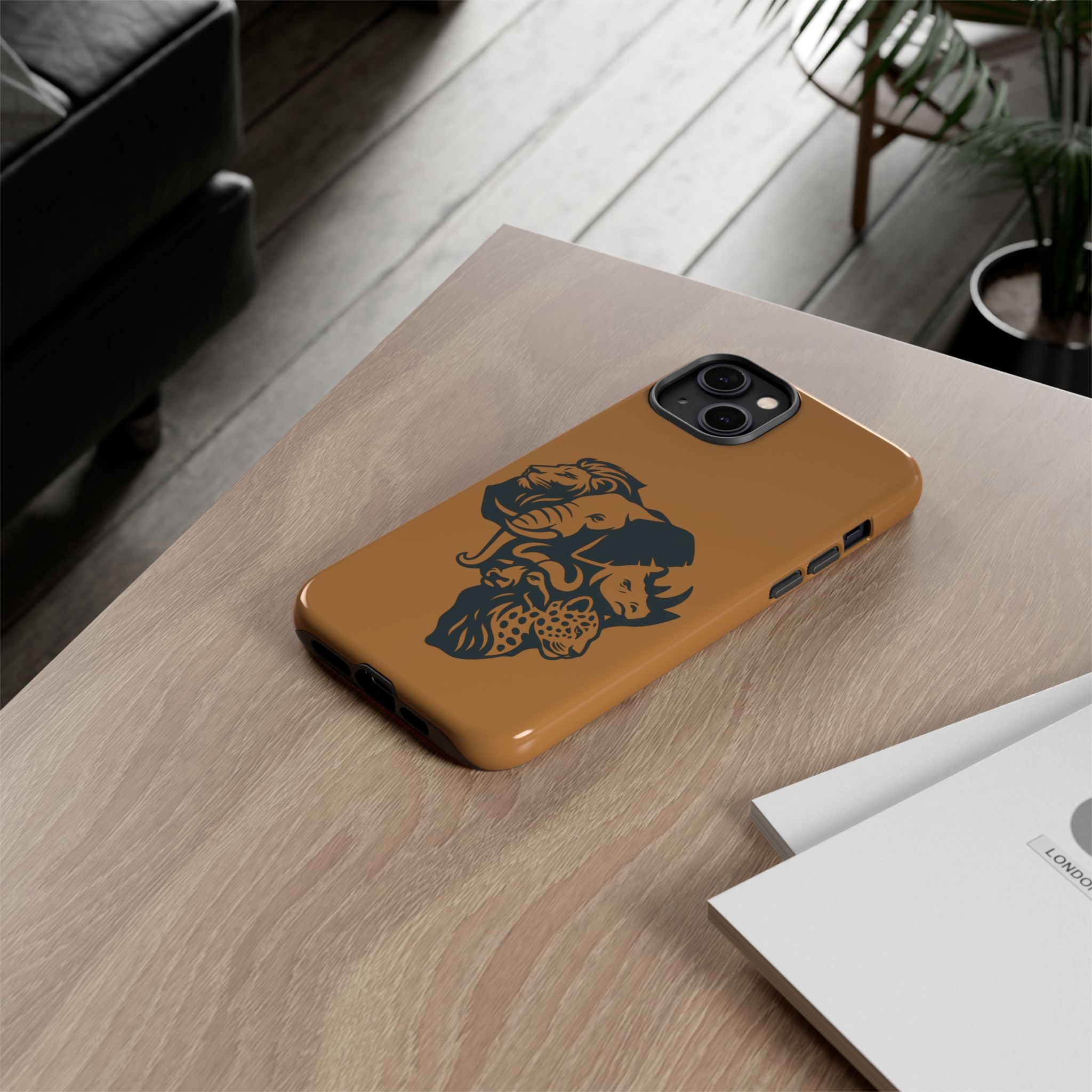 Big 5 African Phone Case, Wildlife Lover Gift, Tough Phone Cover, African Animal Design, Stylish Mobile Accessory