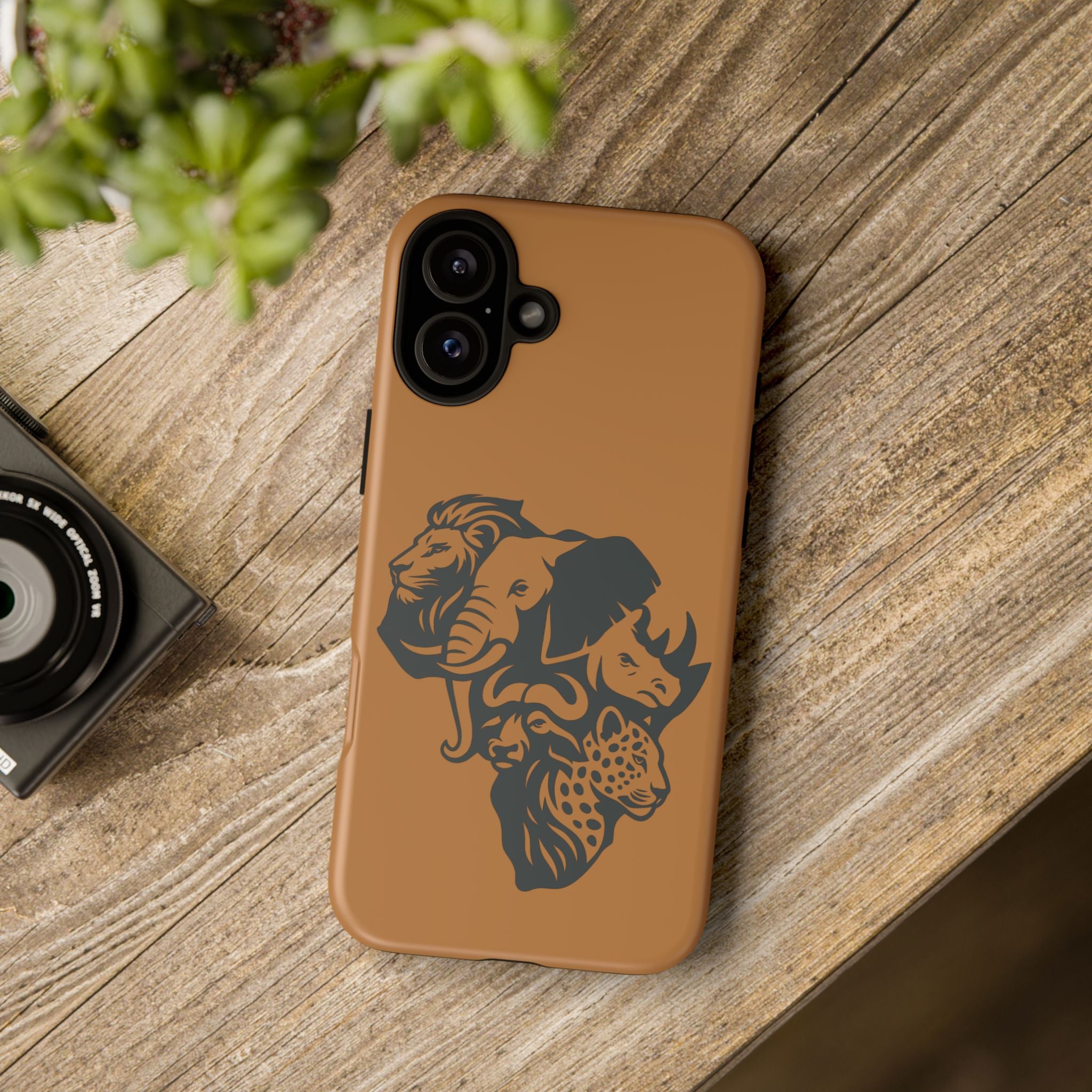 Big 5 African Phone Case, Wildlife Lover Gift, Tough Phone Cover, African Animal Design, Stylish Mobile Accessory