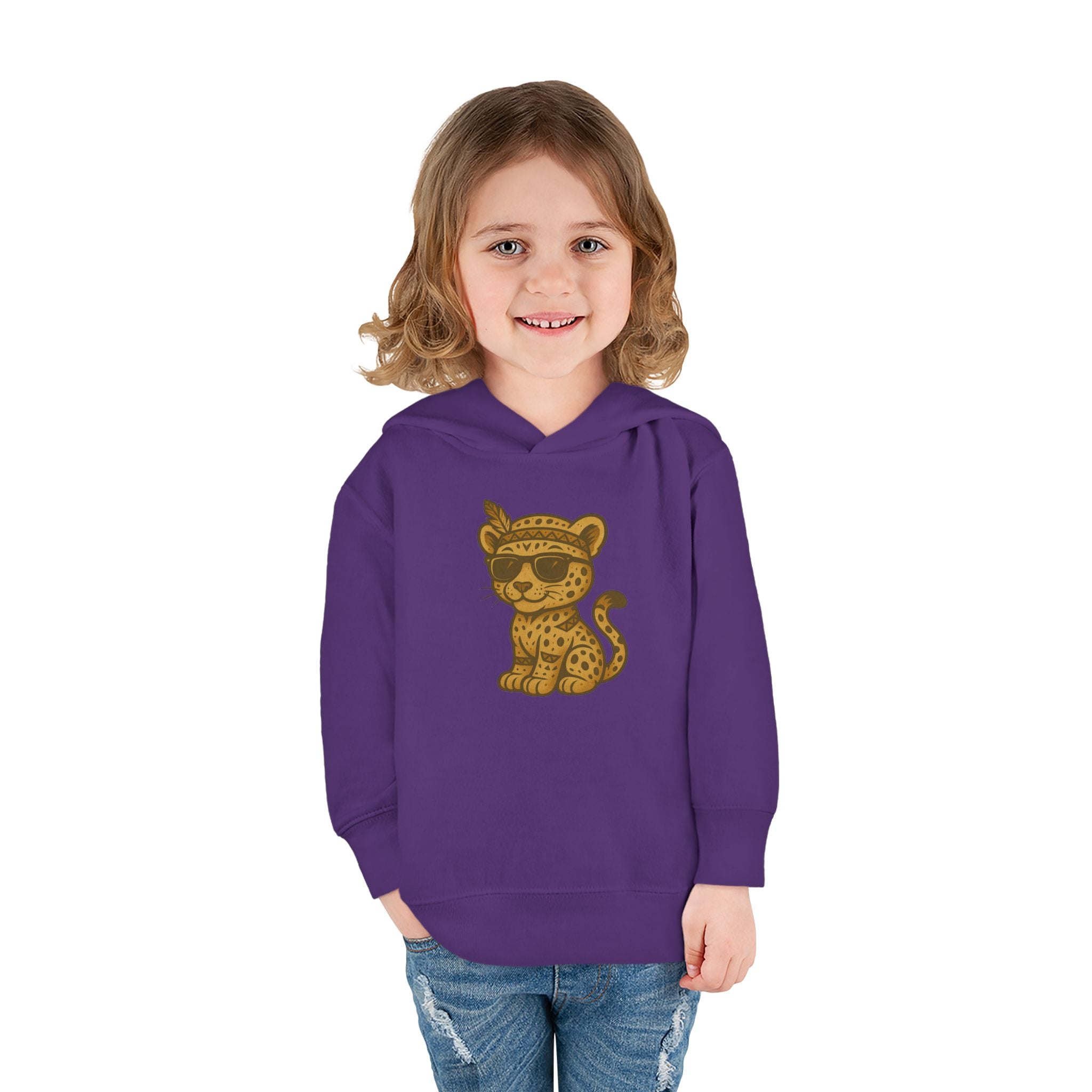 Cool Leopard Toddler Fleece Hoodie, Cute Animal Sweatshirt for Kids, Perfect Birthday Gift, Cozy Winter Wear, Fun Playtime Apparel