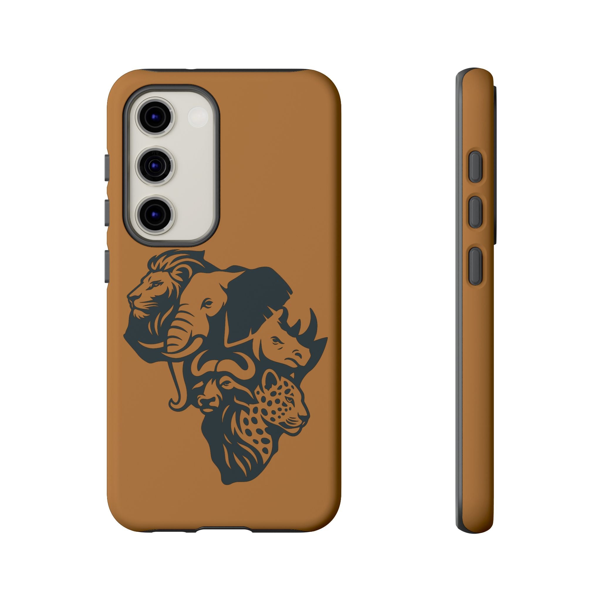 Big 5 African Phone Case, Wildlife Lover Gift, Tough Phone Cover, African Animal Design, Stylish Mobile Accessory