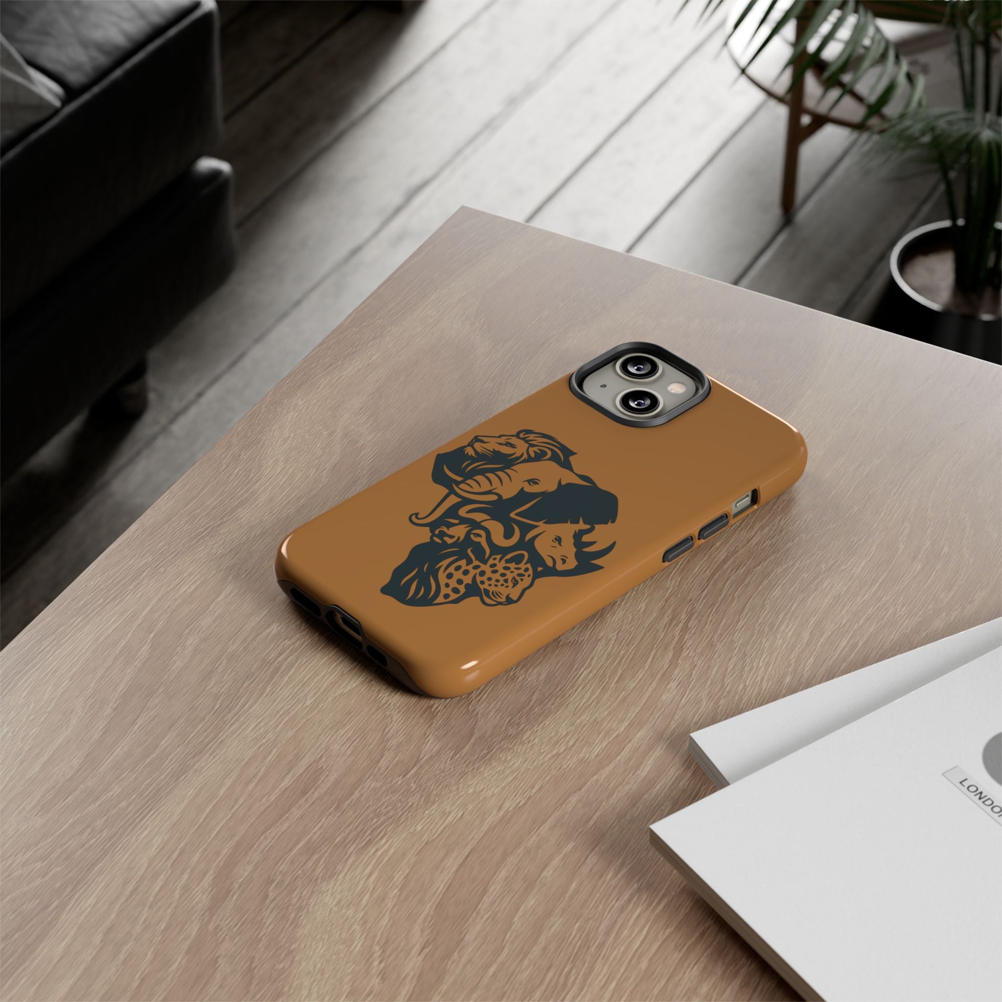 Big 5 African Phone Case, Wildlife Lover Gift, Tough Phone Cover, African Animal Design, Stylish Mobile Accessory