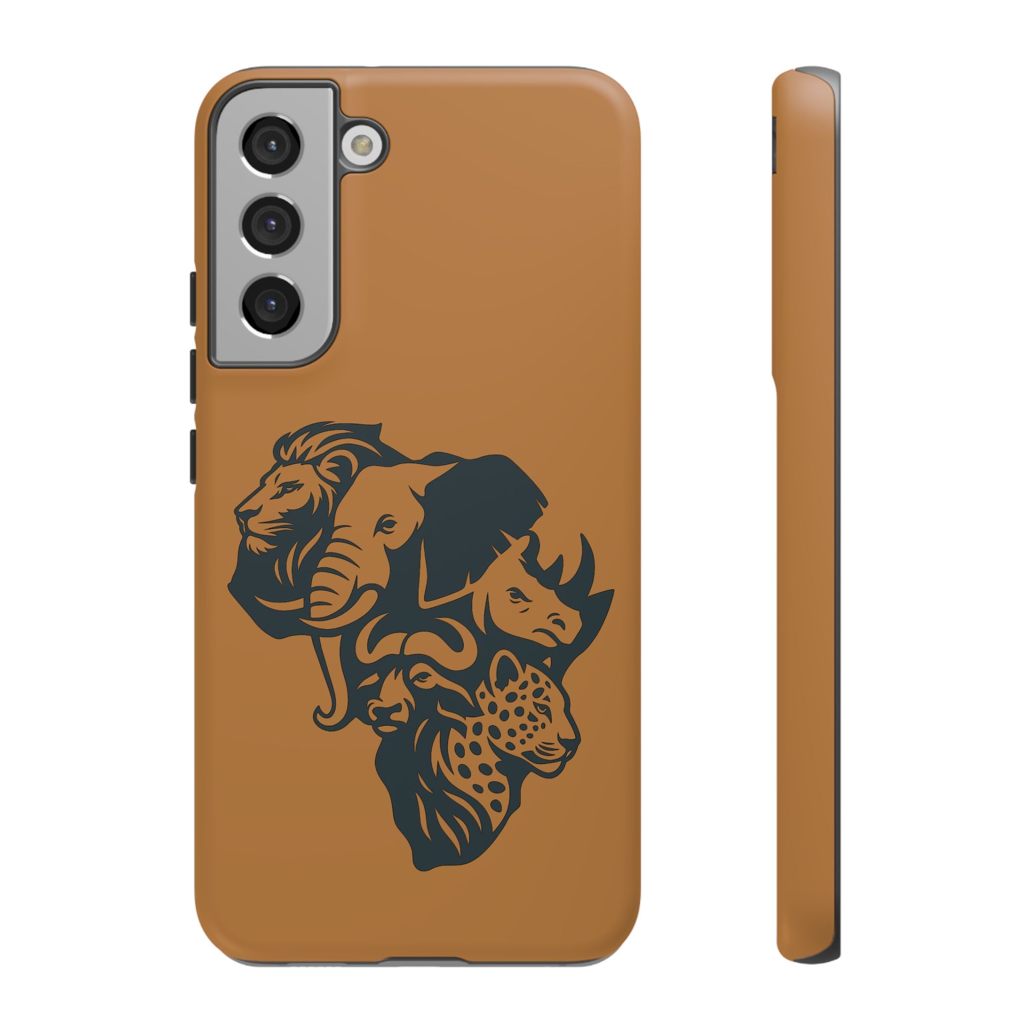 Big 5 African Phone Case, Wildlife Lover Gift, Tough Phone Cover, African Animal Design, Stylish Mobile Accessory