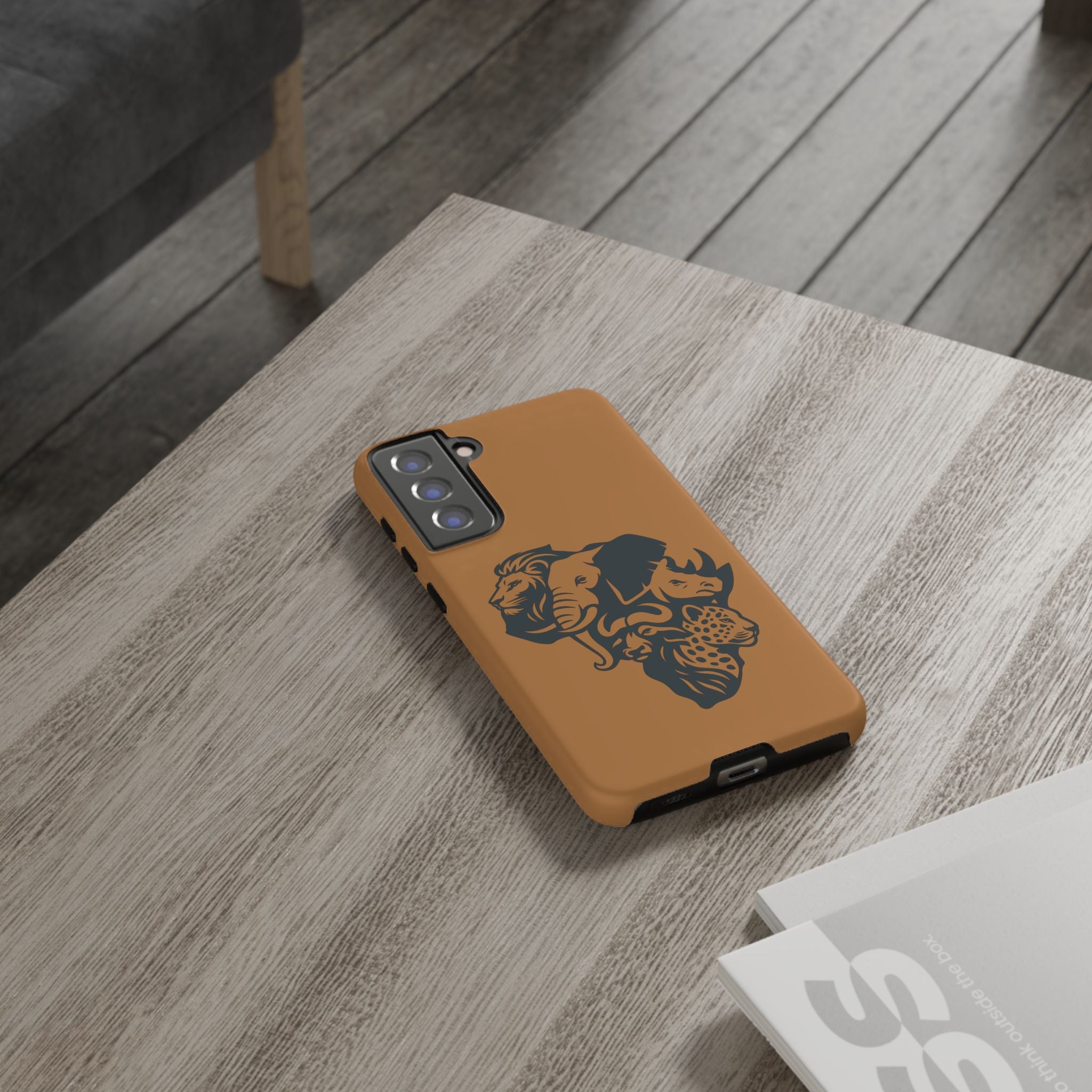 Big 5 African Phone Case, Wildlife Lover Gift, Tough Phone Cover, African Animal Design, Stylish Mobile Accessory
