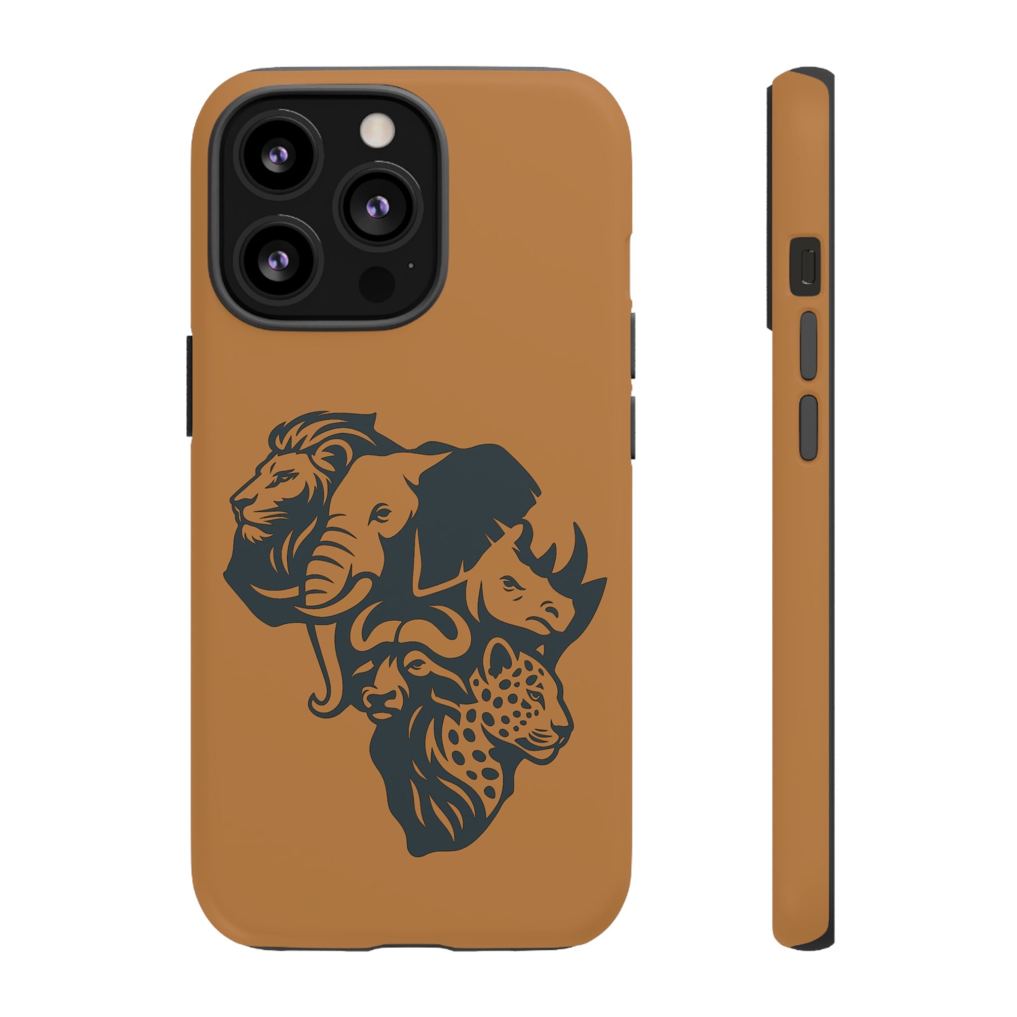 Big 5 African Phone Case, Wildlife Lover Gift, Tough Phone Cover, African Animal Design, Stylish Mobile Accessory