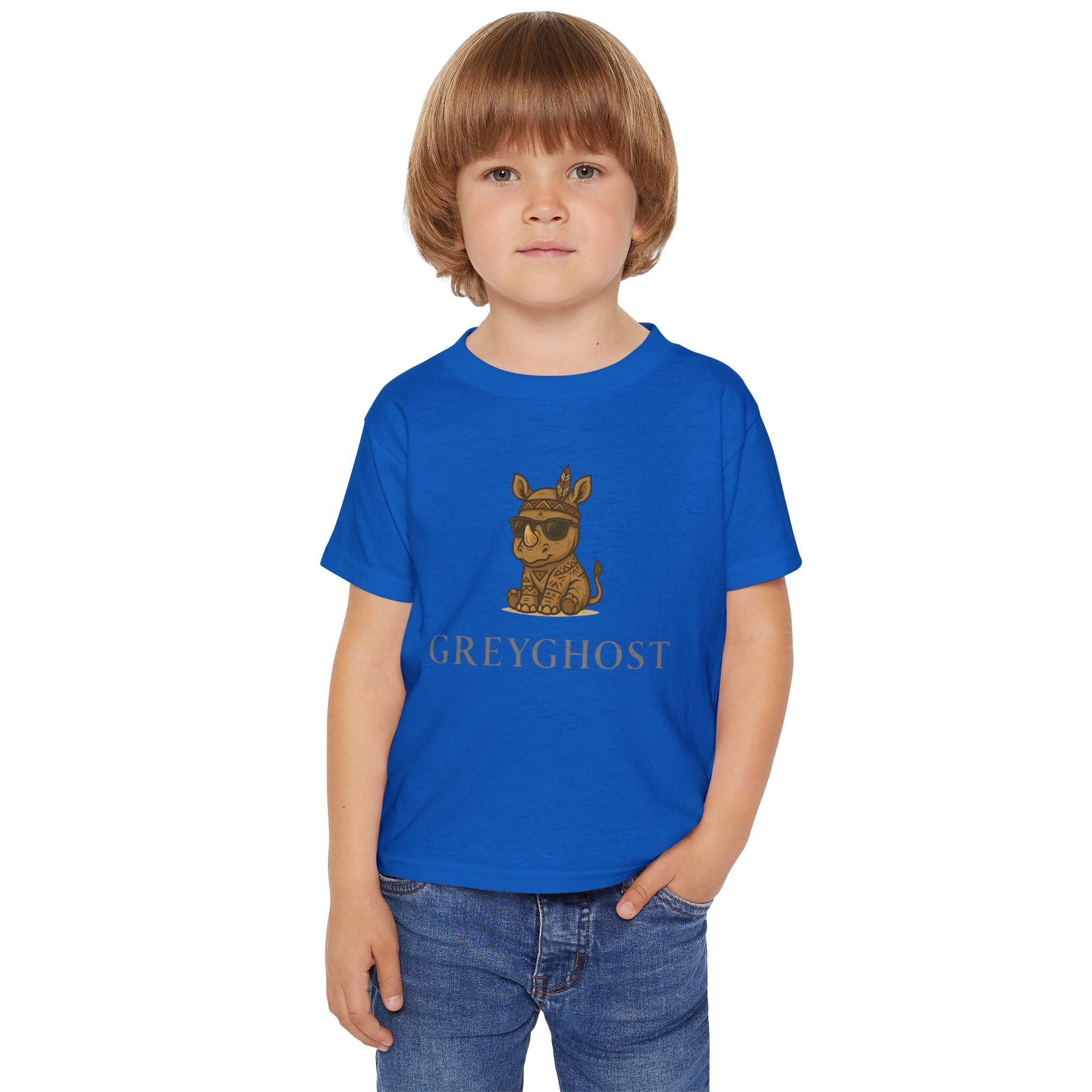 Cool Kid's Rhino Graphic Tee - Trendy Toddler Shirt, Toddler Fashion, Gift for Kids, Summer Outfit, Fun Cartoon Tee