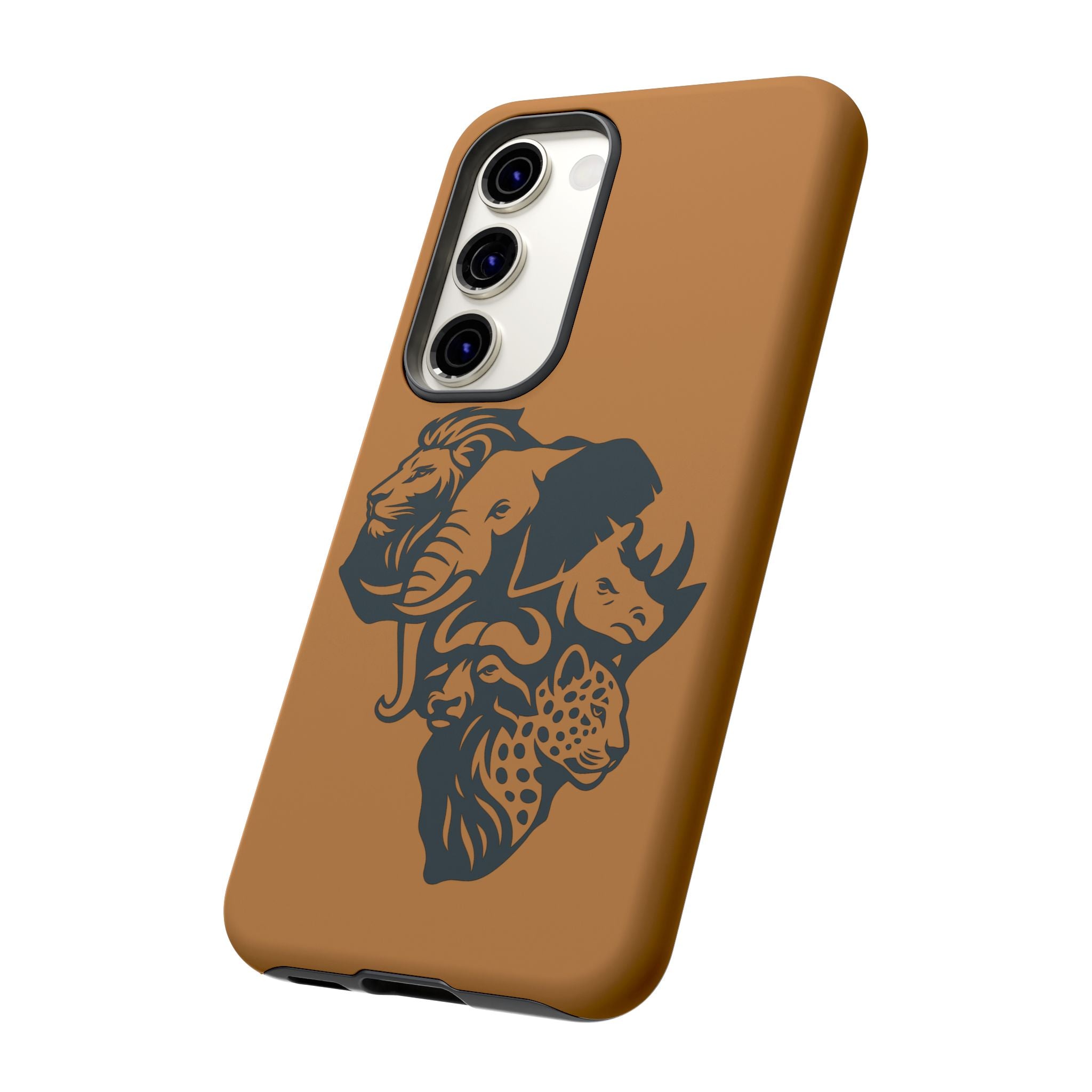 Big 5 African Phone Case, Wildlife Lover Gift, Tough Phone Cover, African Animal Design, Stylish Mobile Accessory