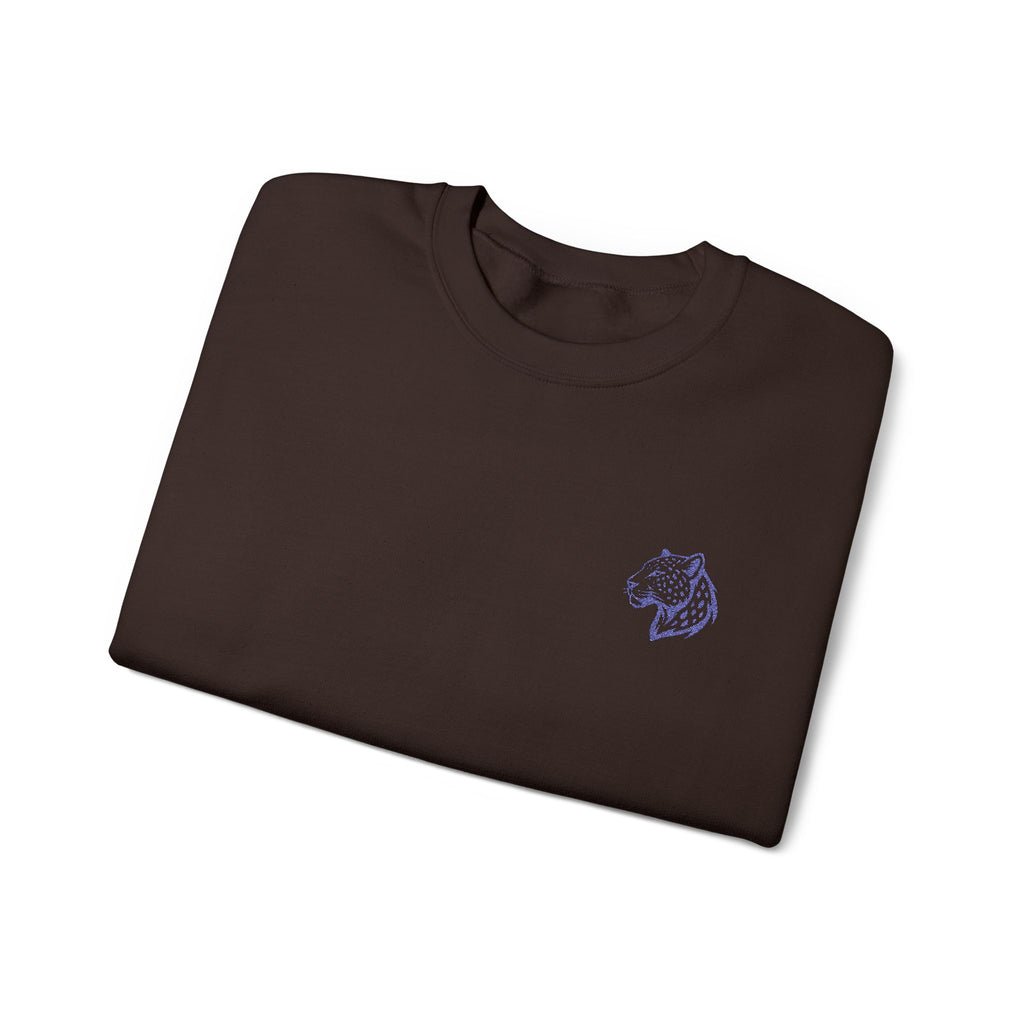 Leopard Minimalist Unisex Heavy Blend™ Crewneck Sweatshirt - Cozy Casual Wear, Perfect Gift for Him/Her, Ideal for Fall/Winter