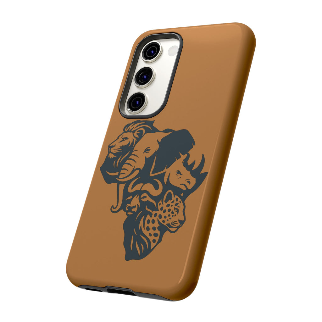 Big 5 African Phone Case, Wildlife Lover Gift, Tough Phone Cover, African Animal Design, Stylish Mobile Accessory