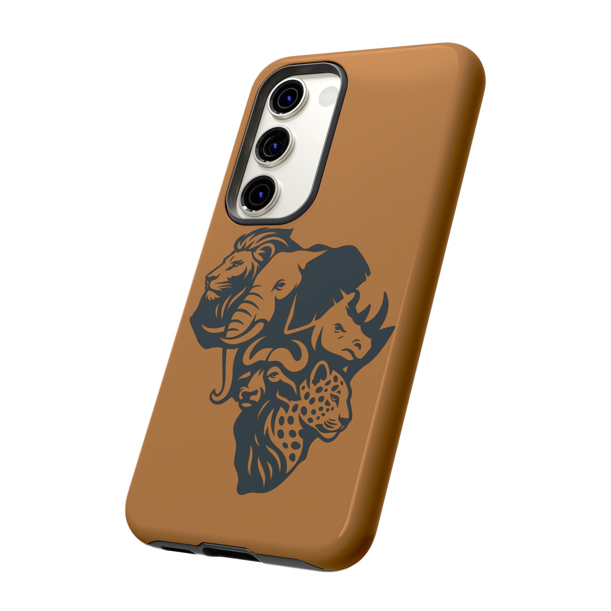 Big 5 African Phone Case, Wildlife Lover Gift, Tough Phone Cover, African Animal Design, Stylish Mobile Accessory