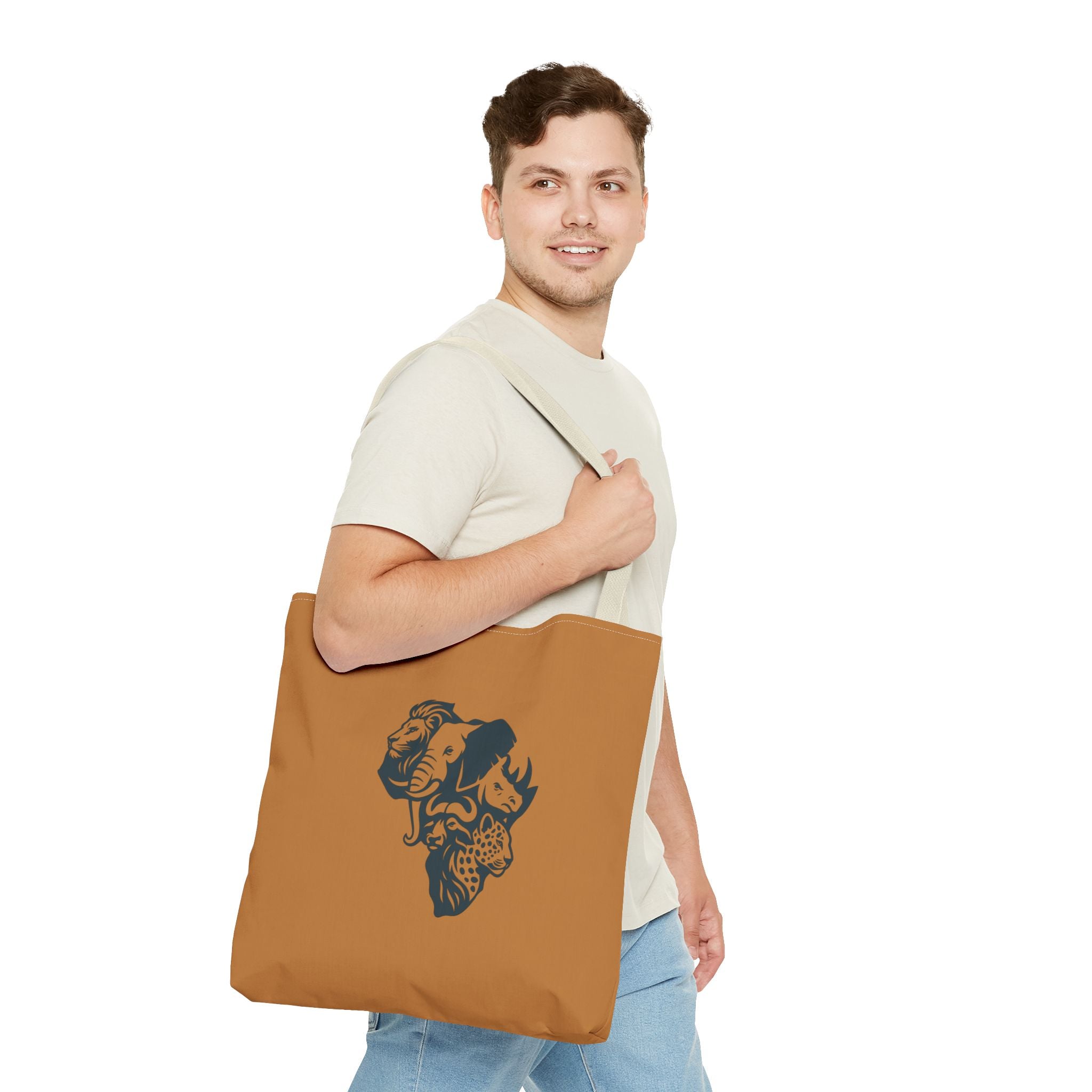African Wildlife Tote Bag | Unique All-Over Print Bag, Eco-Friendly, Perfect for Shopping, Travel, Gifts