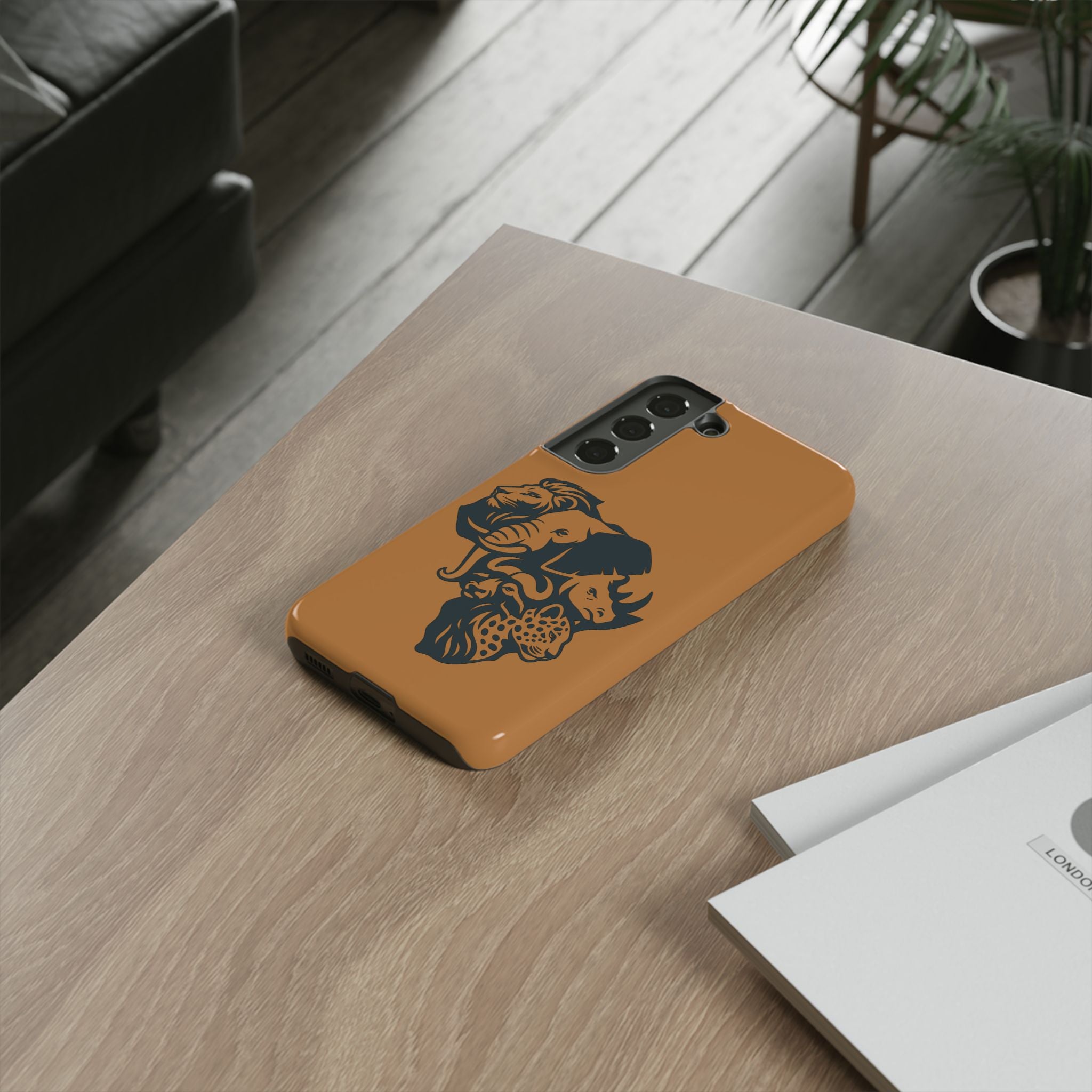 Big 5 African Phone Case, Wildlife Lover Gift, Tough Phone Cover, African Animal Design, Stylish Mobile Accessory