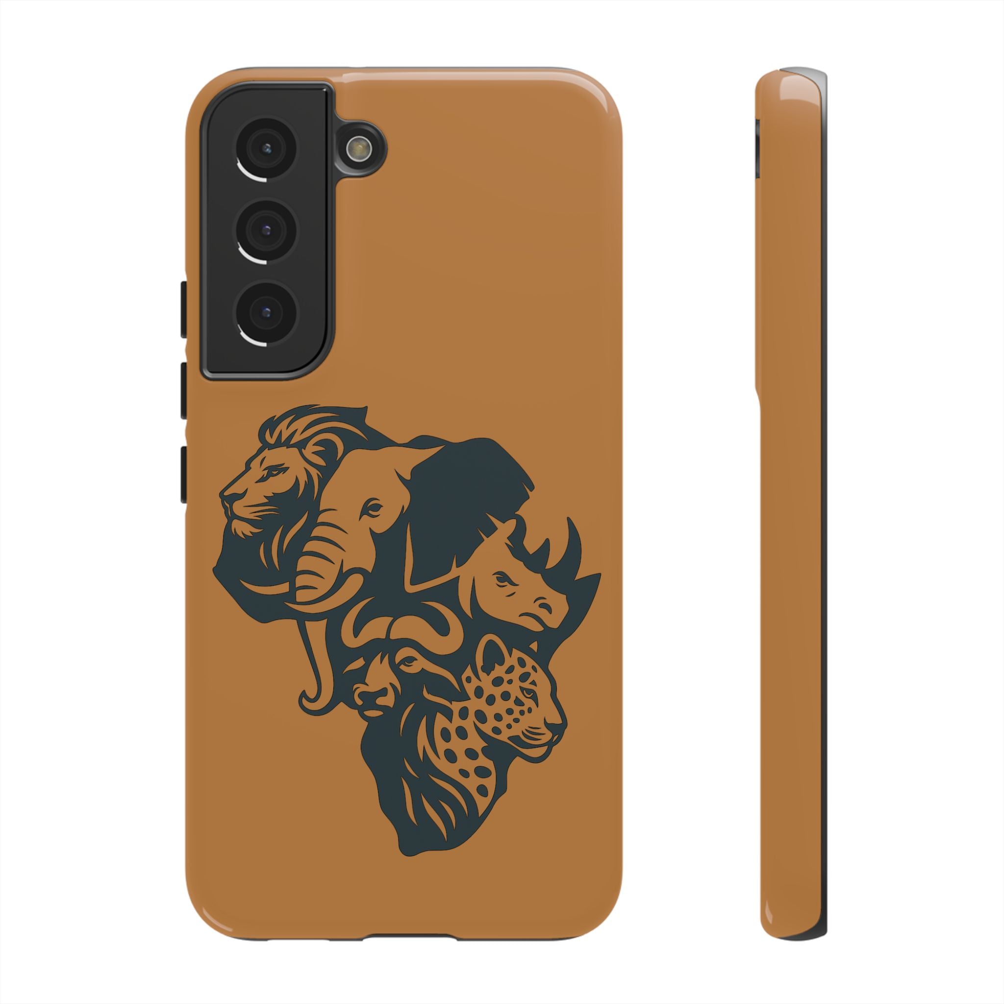 Big 5 African Phone Case, Wildlife Lover Gift, Tough Phone Cover, African Animal Design, Stylish Mobile Accessory