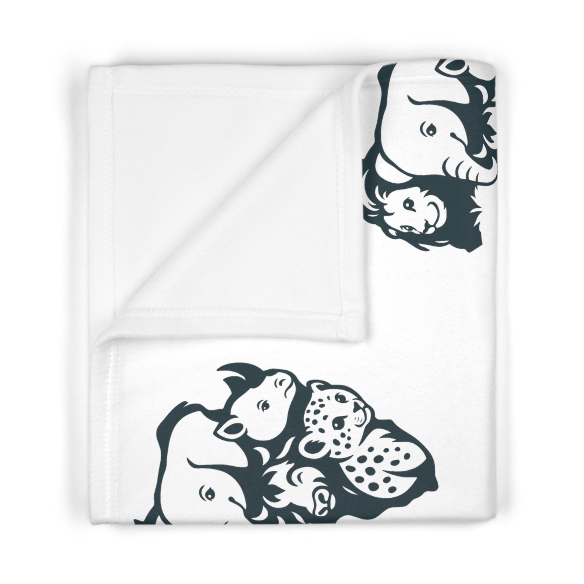 Cute Animal Print Baby Blanket, Soft Fleece Nursery Blanket, Gift for Baby Shower, Kids Room Décor, Cozy Infant Blanket